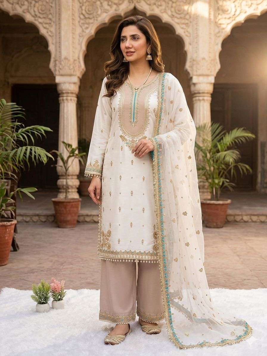 LG 2068 SILK HEAVY BEAUTIFUL EMBROIDERED DESIGNER FESTIVE WEAR SUIT