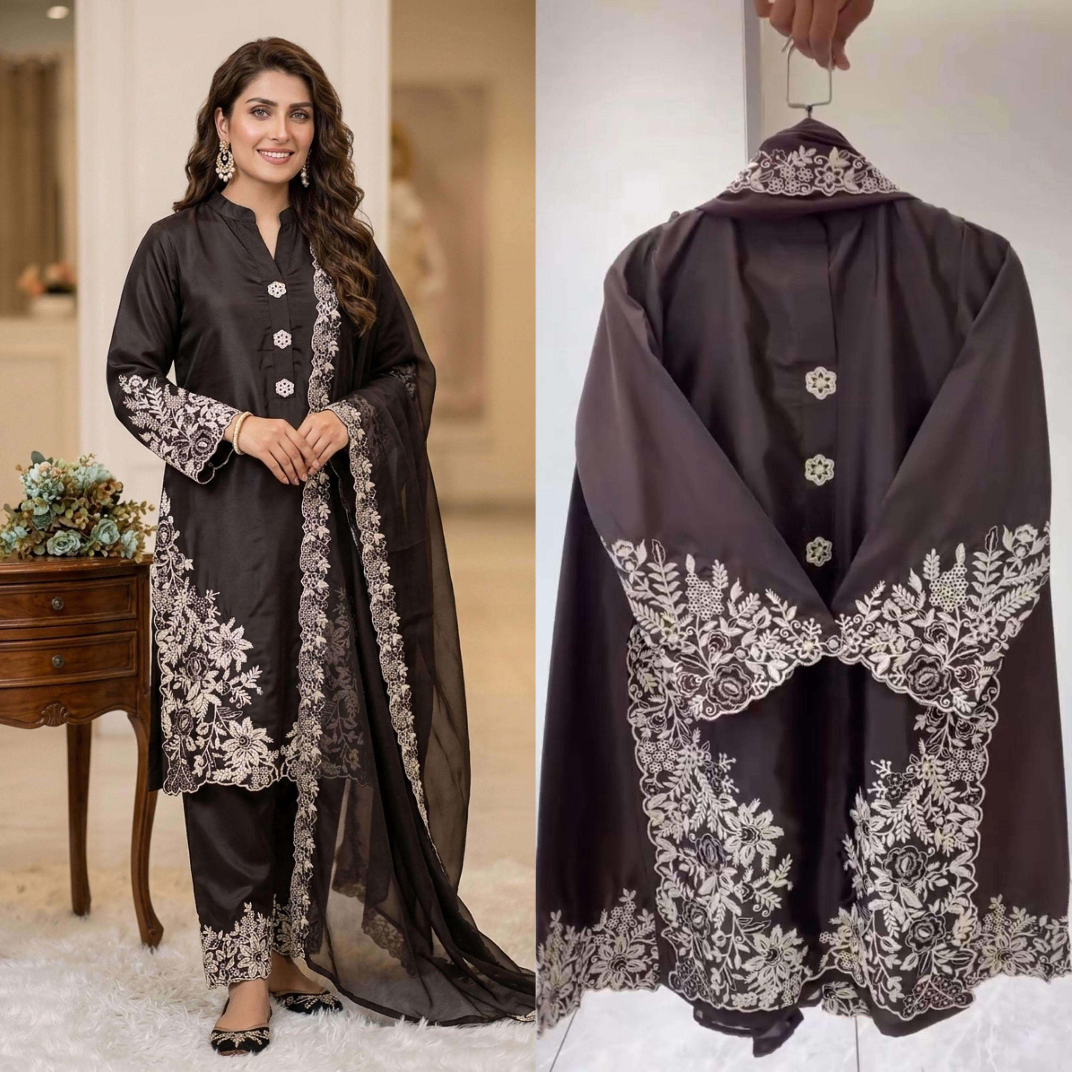 LG 2083 SILK EMBROIDERY WORK PAKISTANI STYLE SUIT