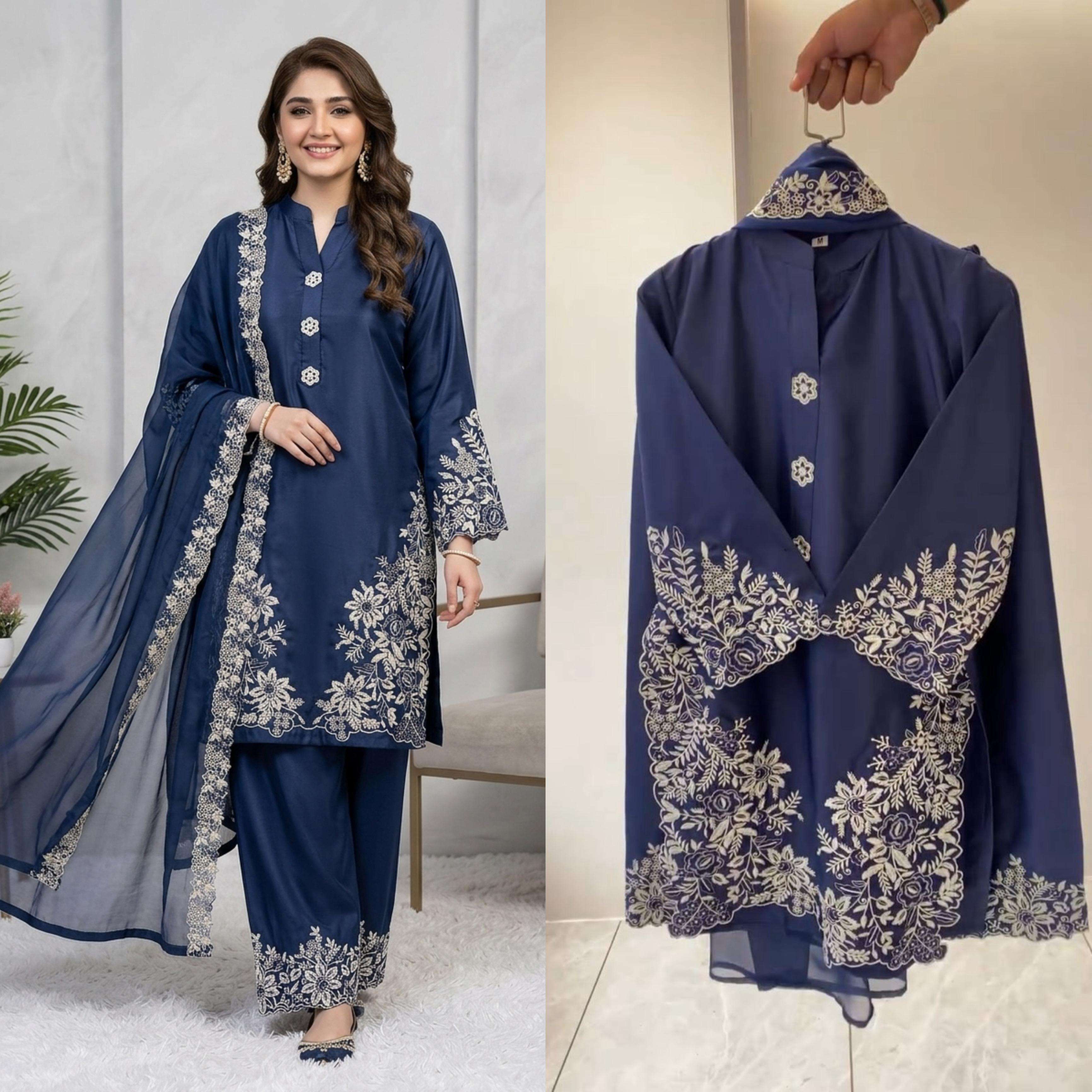 LG 2083 SILK EMBROIDERY WORK PAKISTANI STYLE SUIT