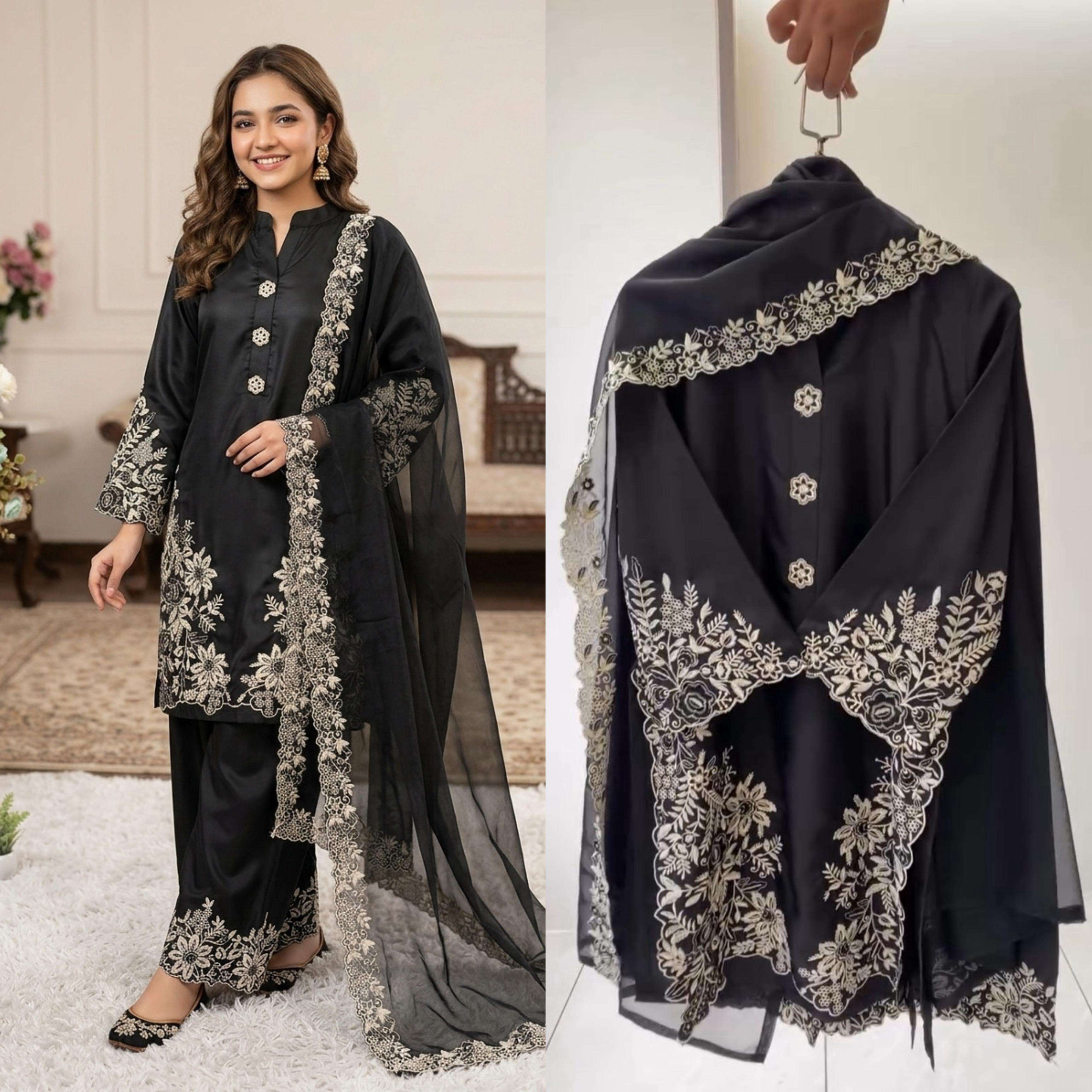 LG 2083 SILK EMBROIDERY WORK PAKISTANI STYLE SUIT