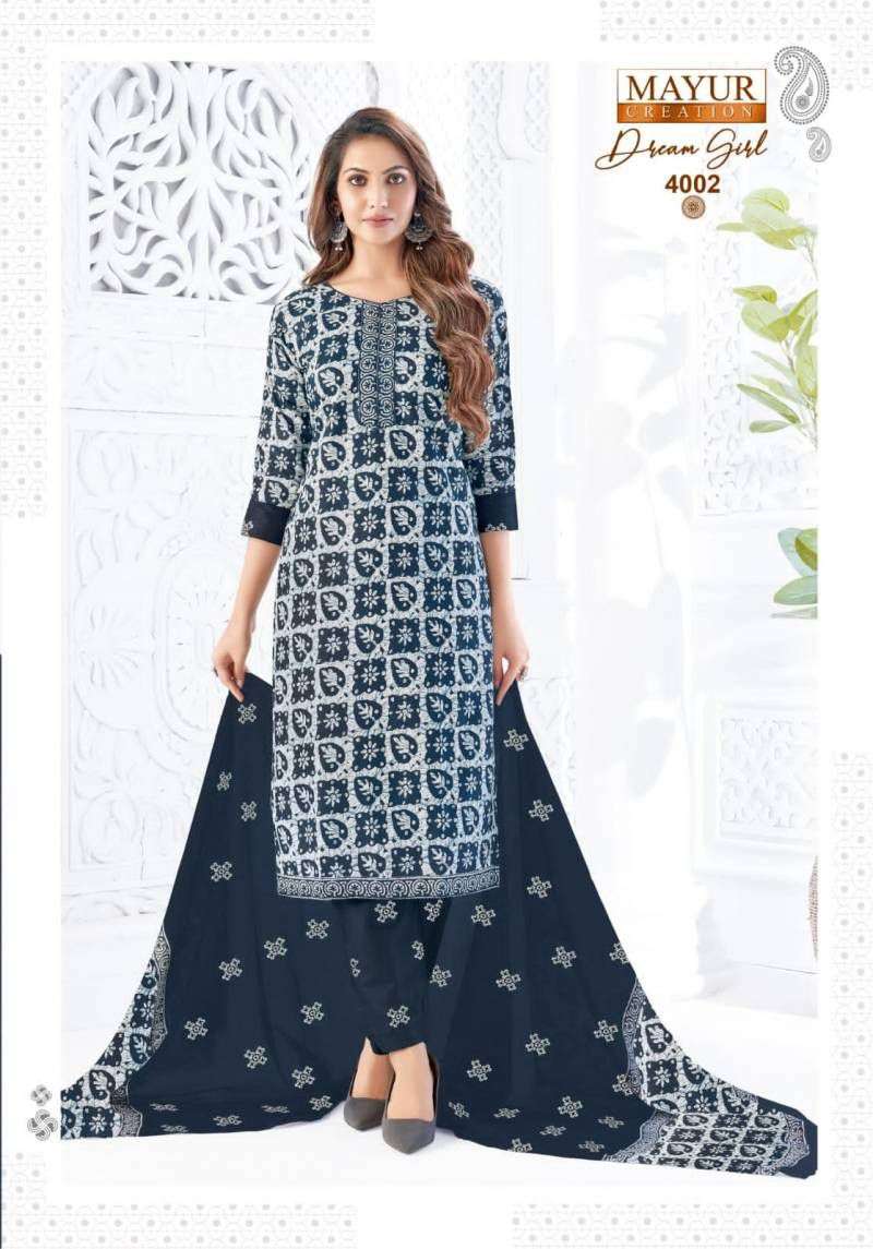 MAYUR CREATION DREAM GIRL VOL 4 COTTON PRINTED LADIES READY MADE SUIT