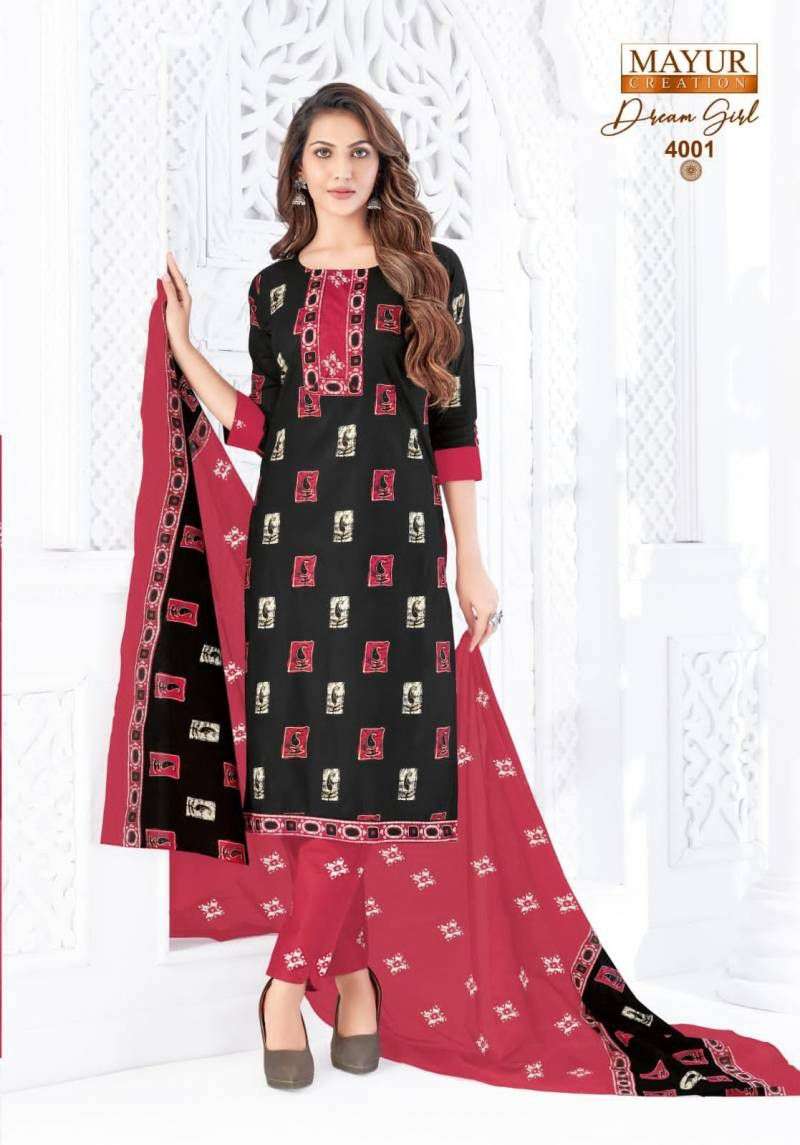 MAYUR CREATION DREAM GIRL VOL 4 COTTON PRINTED LADIES READY MADE SUIT