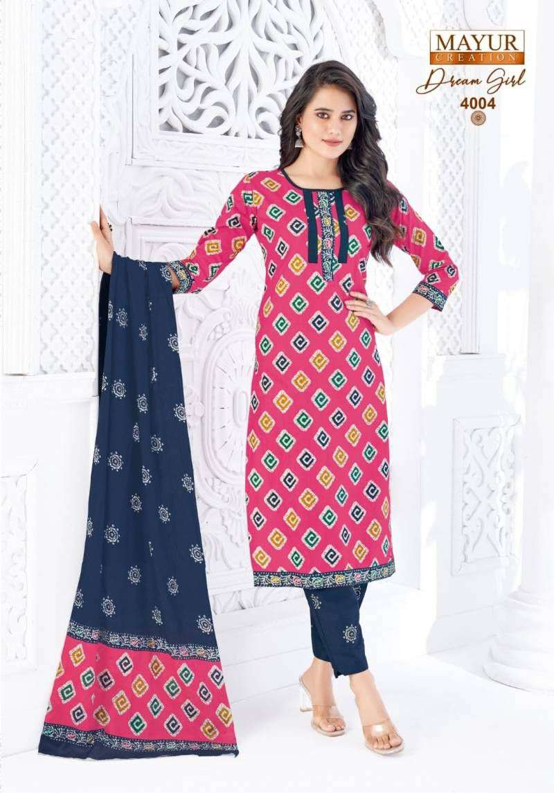 MAYUR CREATION DREAM GIRL VOL 4 COTTON PRINTED LADIES READY MADE SUIT