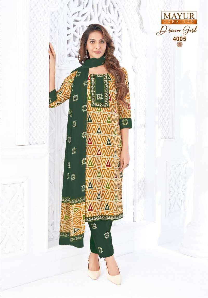 MAYUR CREATION DREAM GIRL VOL 4 COTTON PRINTED LADIES READY MADE SUIT