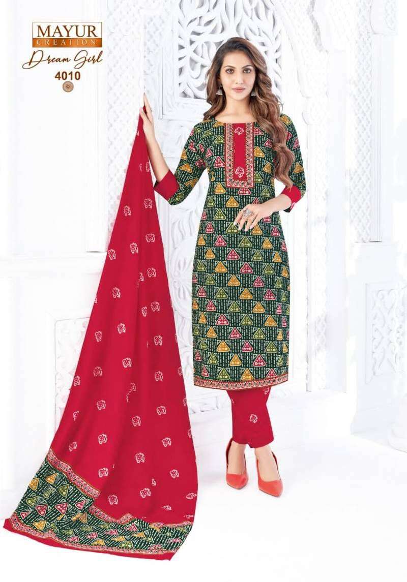 MAYUR CREATION DREAM GIRL VOL 4 COTTON PRINTED LADIES READY MADE SUIT