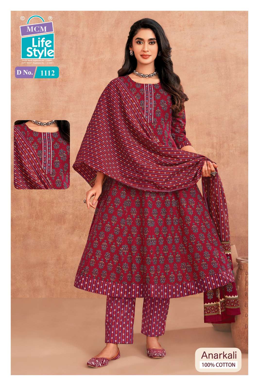 MCM LIFESTYLE ANARKALI VOL 11 COTTON PRINT FANCY LADIES READY MADE SUIT