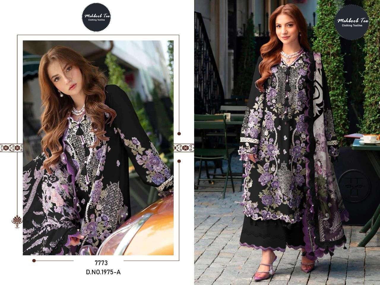 MEHBOOB  TEX D NO 1975 COTTON HEAVY EMBROIDERY WORK SALWAR KAMEEZ 