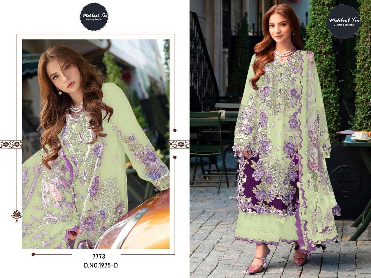 MEHBOOB  TEX D NO 1975 COTTON HEAVY EMBROIDERY WORK SALWAR KAMEEZ 