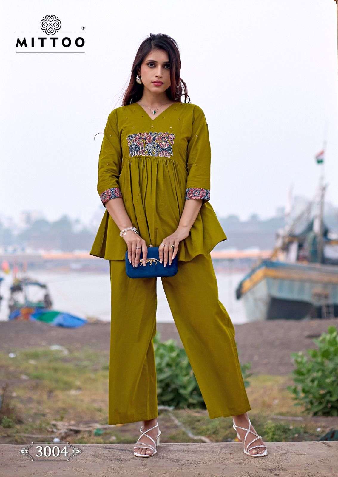 MITTOO COTTON CANDY COTTON FANCY SUMMER WEAR TOP WITH BOTTOM PAIR 