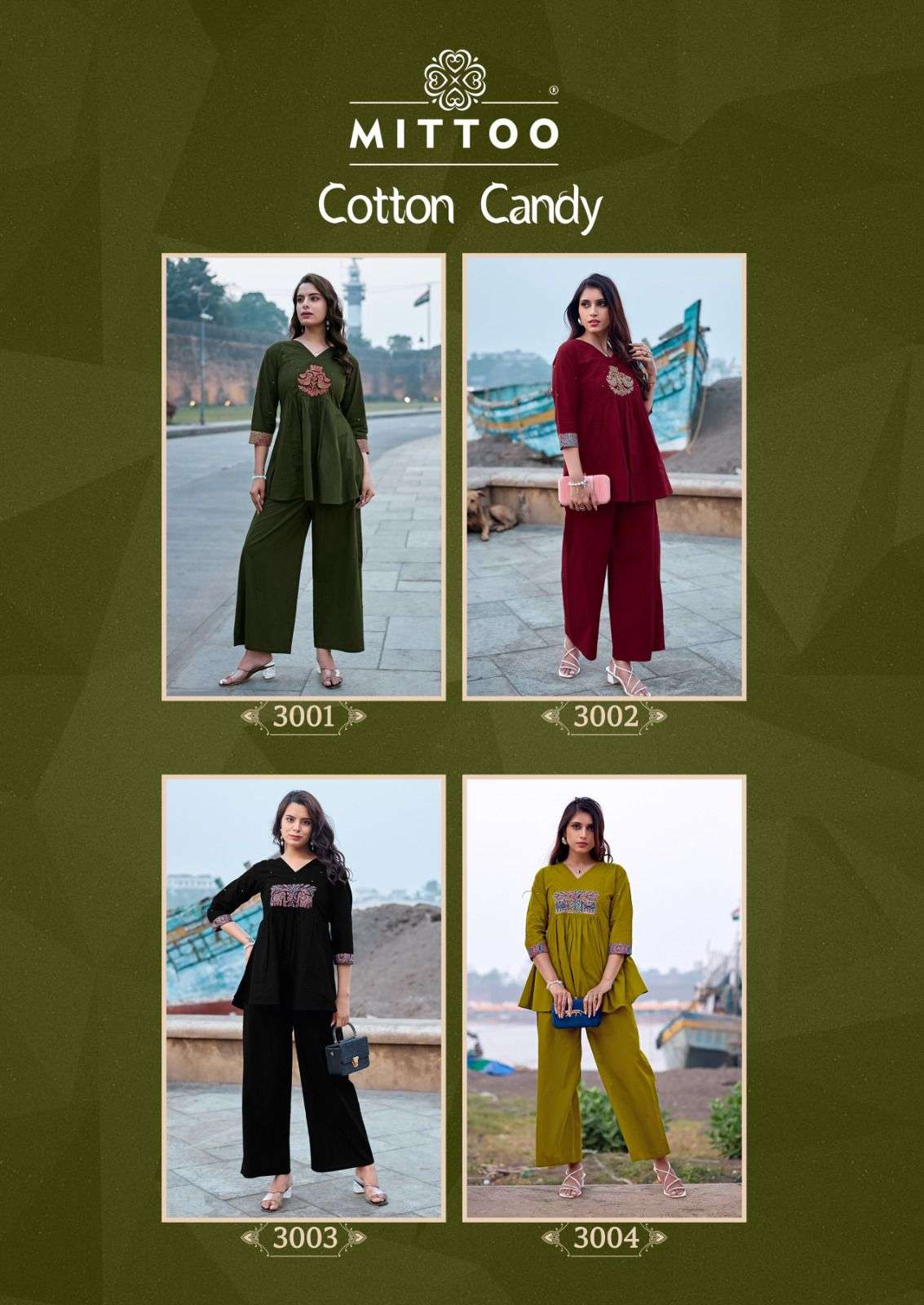 MITTOO COTTON CANDY COTTON FANCY SUMMER WEAR TOP WITH BOTTOM PAIR 