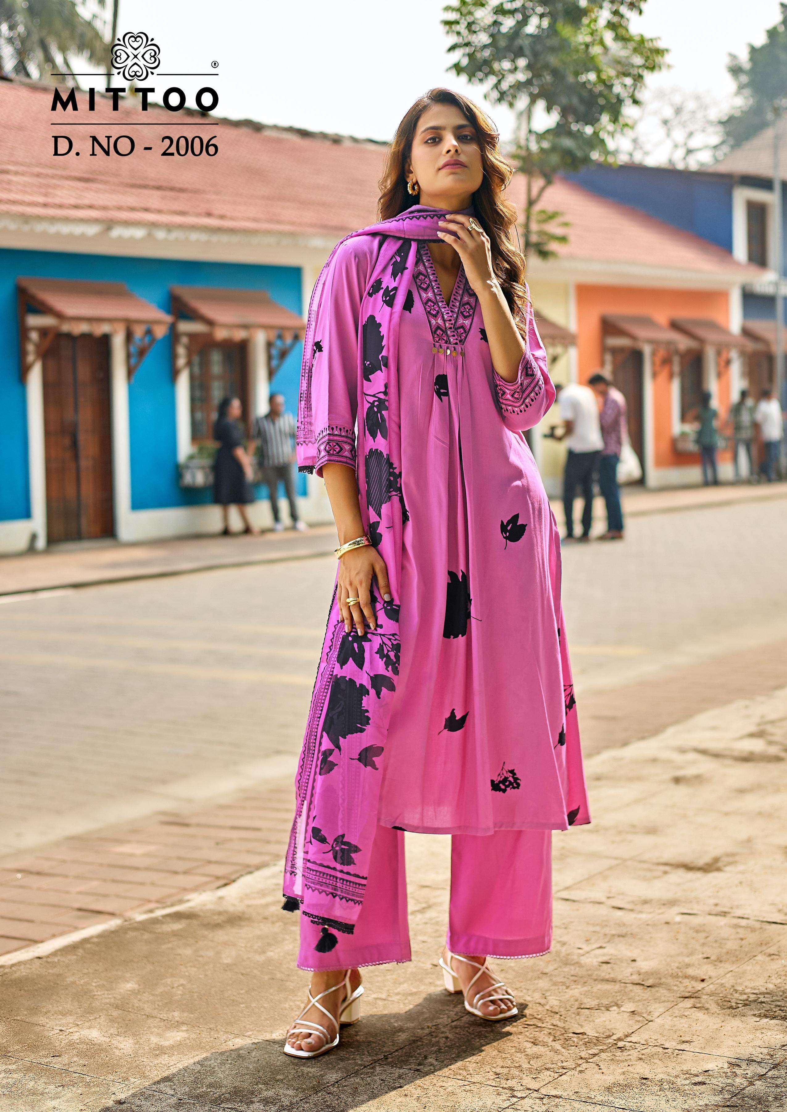 MITTOO RAZIA RAYON PRINT FANCY SUMMER WEAR LADIES 3PCS SET COLLECTION 