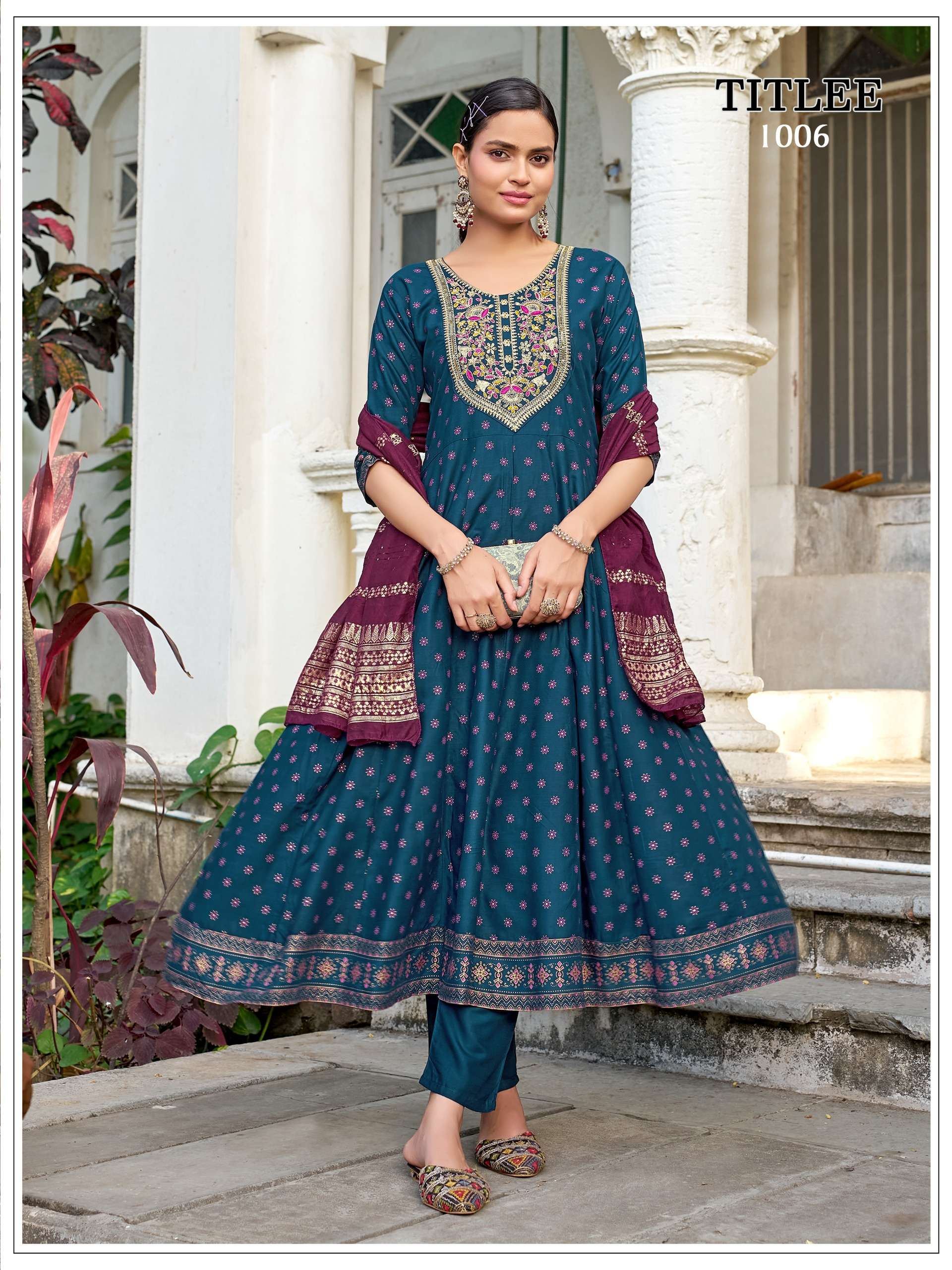 MUKESH TITLEE RAYON HEAVY SEQUENCE DESIGNER WORK LADIES 3PCS SET COLLECTION 