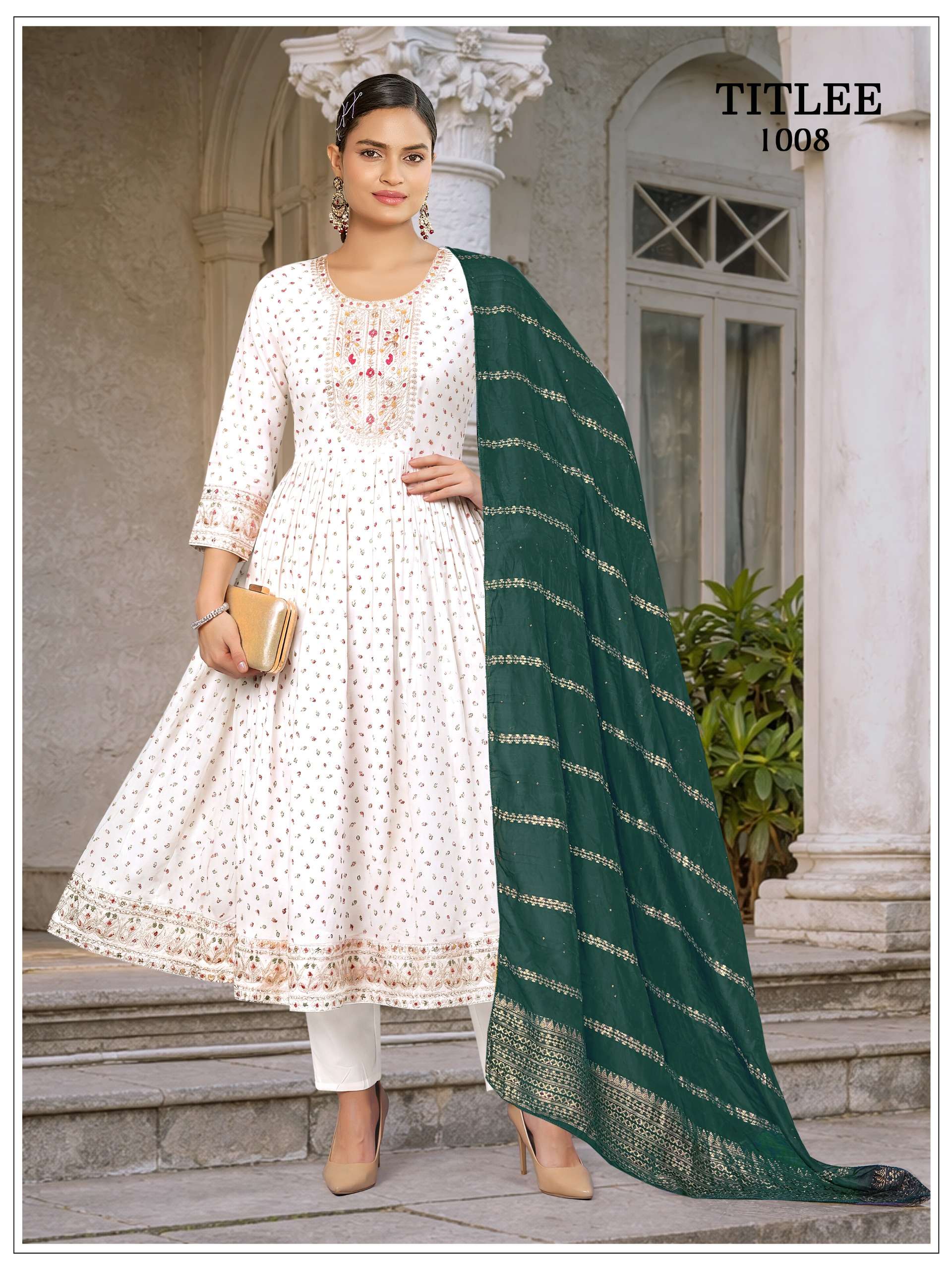 MUKESH TITLEE RAYON HEAVY SEQUENCE DESIGNER WORK LADIES 3PCS SET COLLECTION 