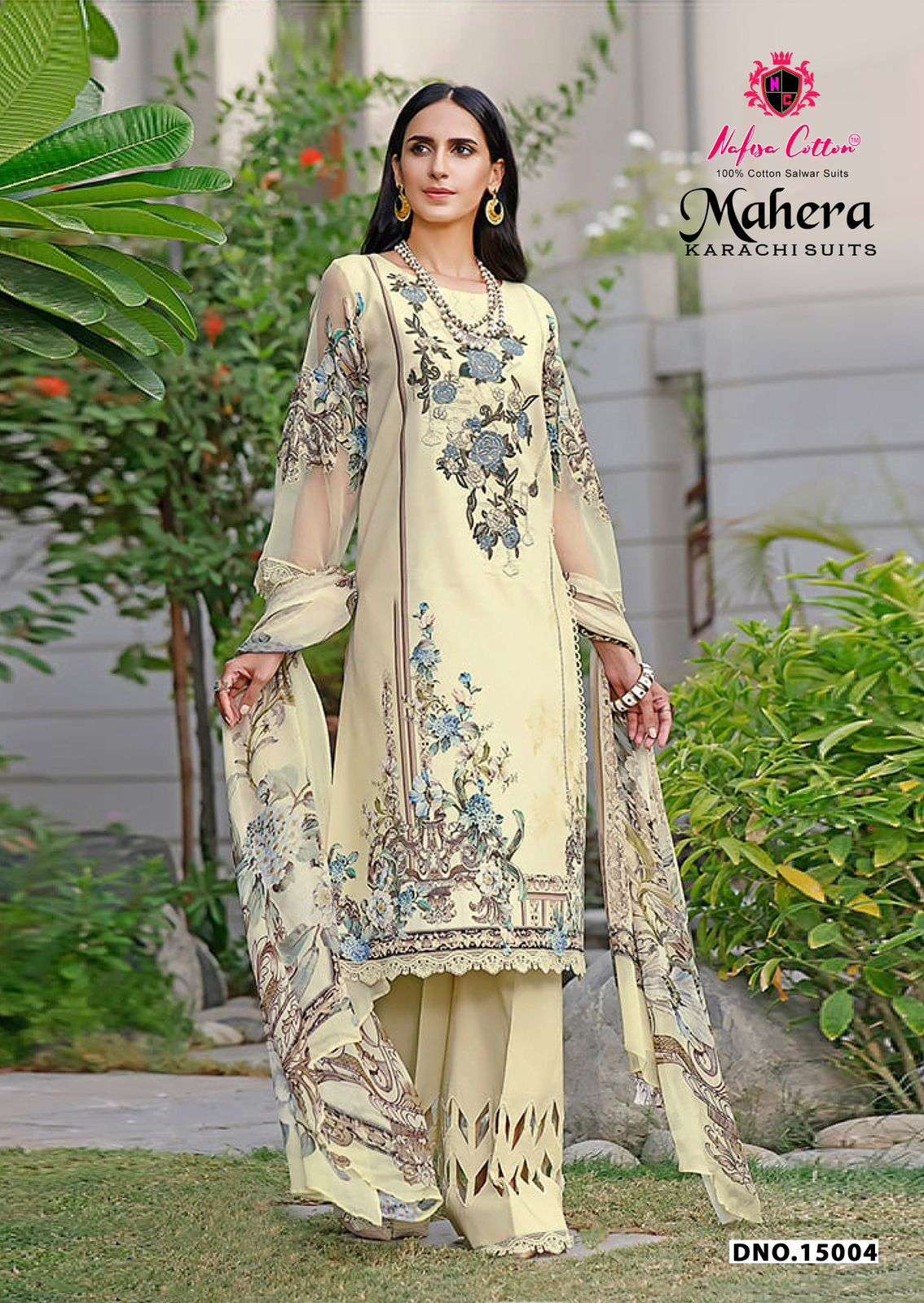 NAFISA COTTON MAHERA KARACHI SUITS VOL 15 COTTON DIGITAL PRINTS SALWAR SUIT	