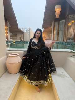 ND 5059 SILK DESIGNER PARTY WEAR ANARKALI GOWN STYLE DRESS