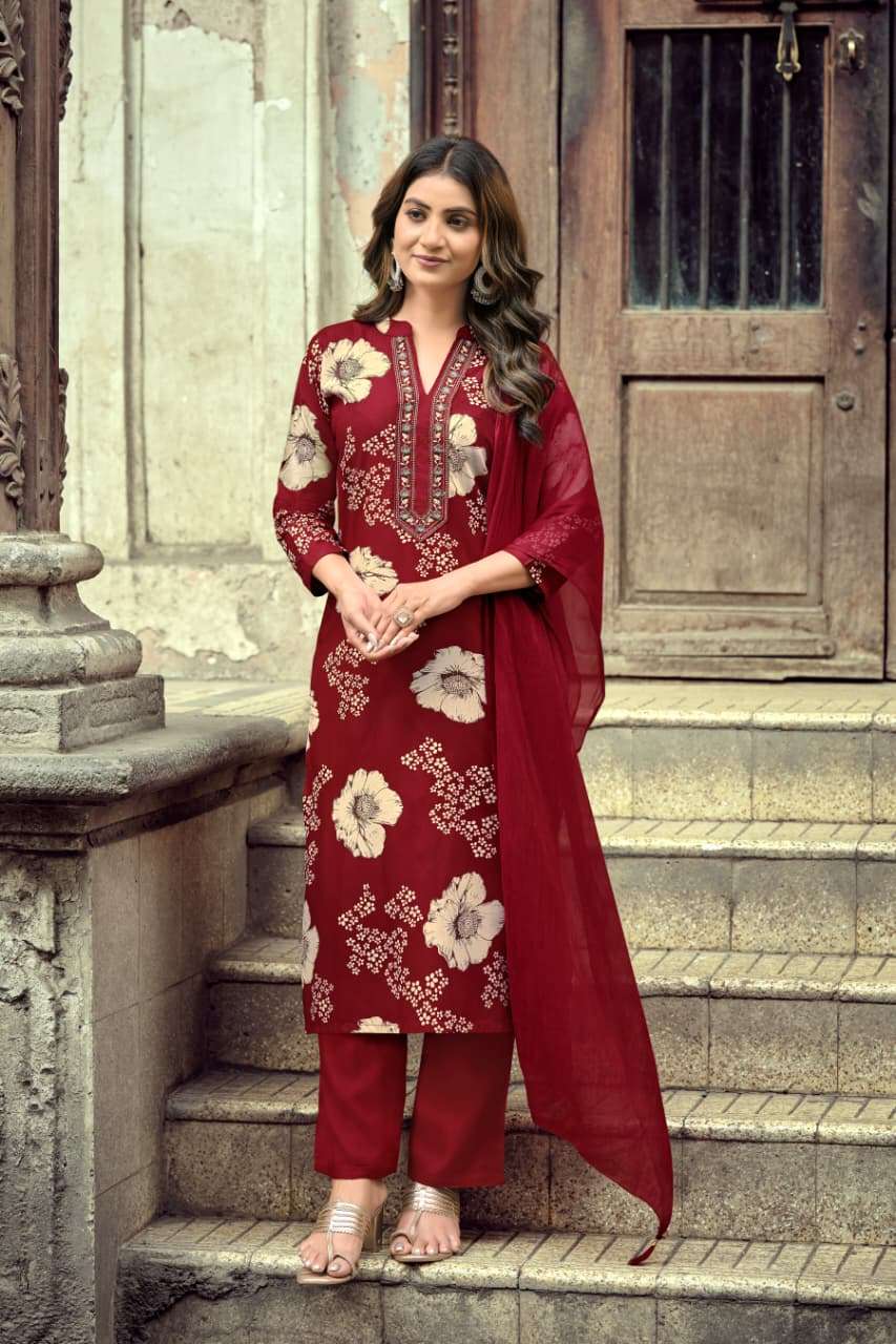 OSSM MAHIMA RAYON FANCY WORKS LADIES 3PCS SET COLLECTION 