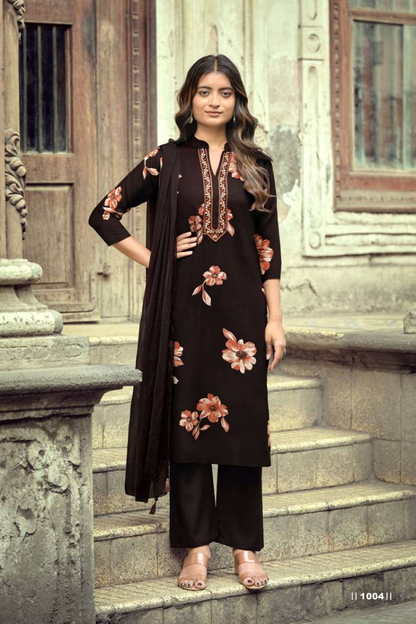 OSSM MAHIMA RAYON FANCY WORKS LADIES 3PCS SET COLLECTION 