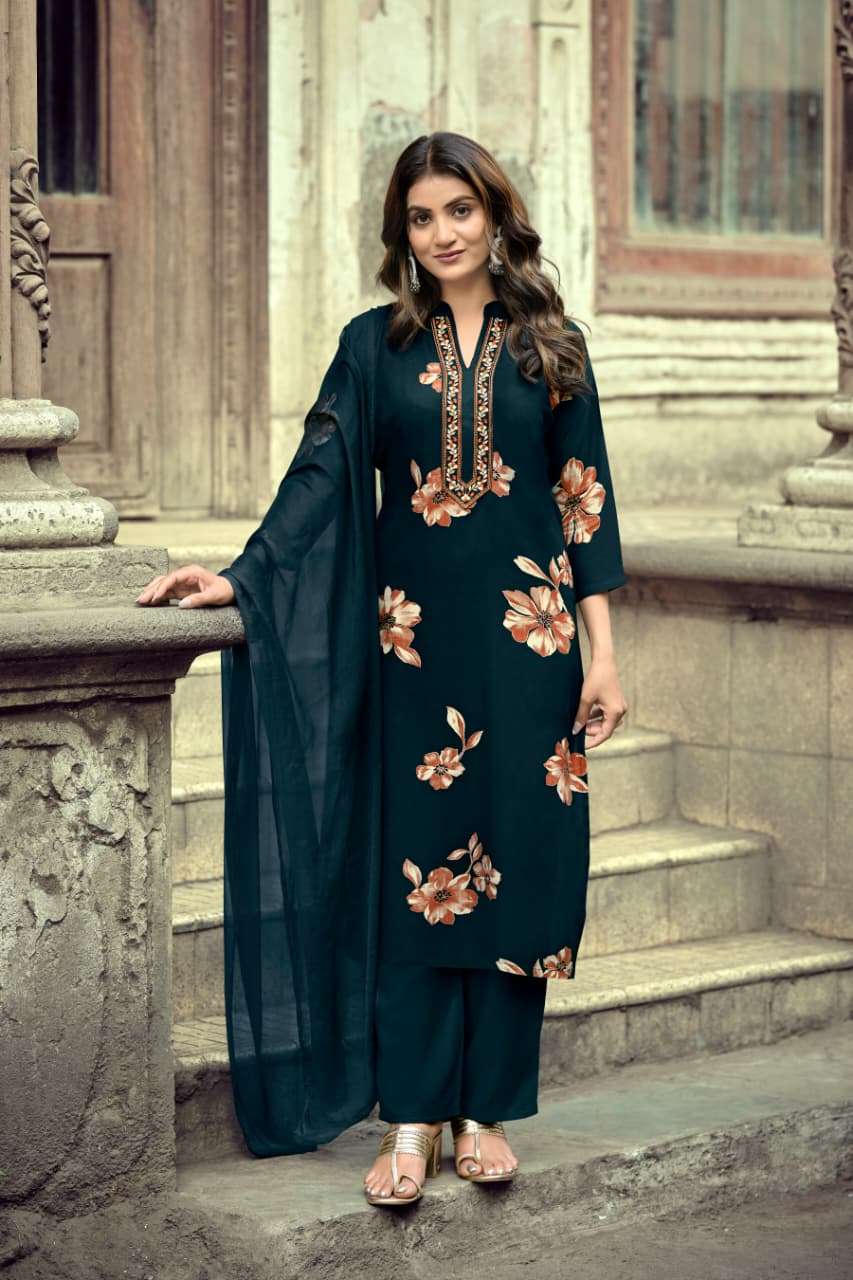 OSSM MAHIMA RAYON FANCY WORKS LADIES 3PCS SET COLLECTION 