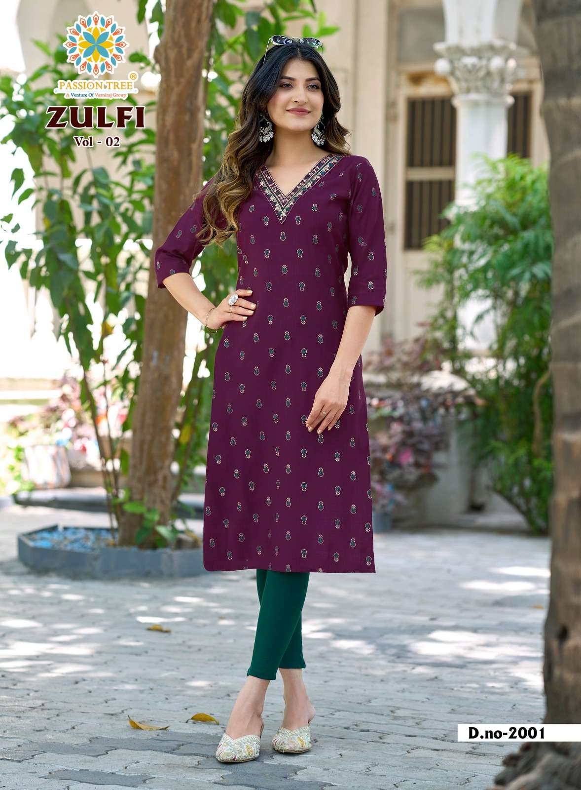 PASSION TREE ZULFI VOL 2 FANCY WEAR LADIES STRAIGHT KURTI