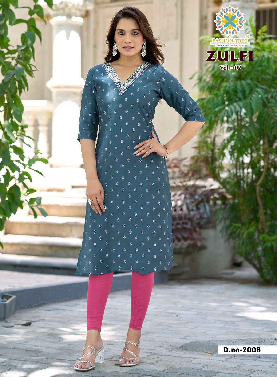PASSION TREE ZULFI VOL 2 FANCY WEAR LADIES STRAIGHT KURTI