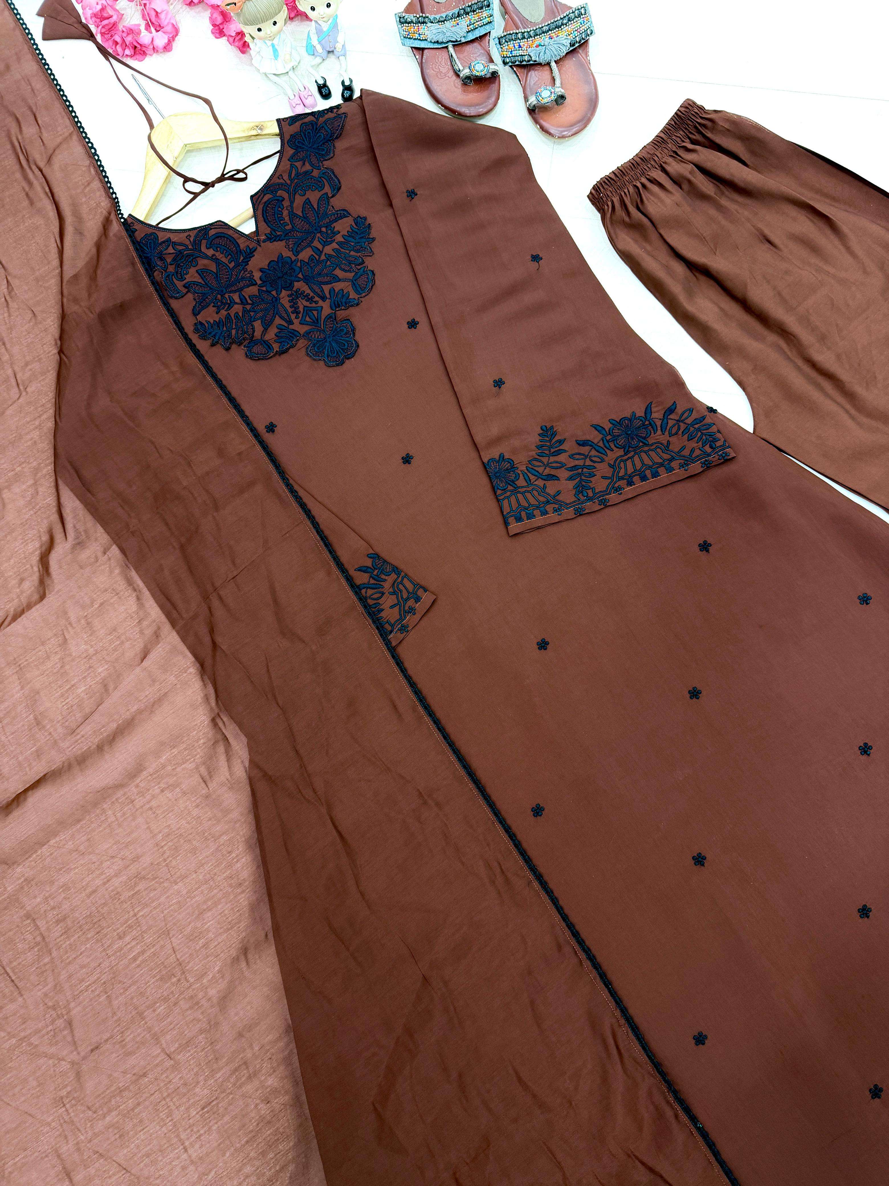 PD 1147 SATIN DESIGNER PARTY WEAR LOOK LADIES SUIT