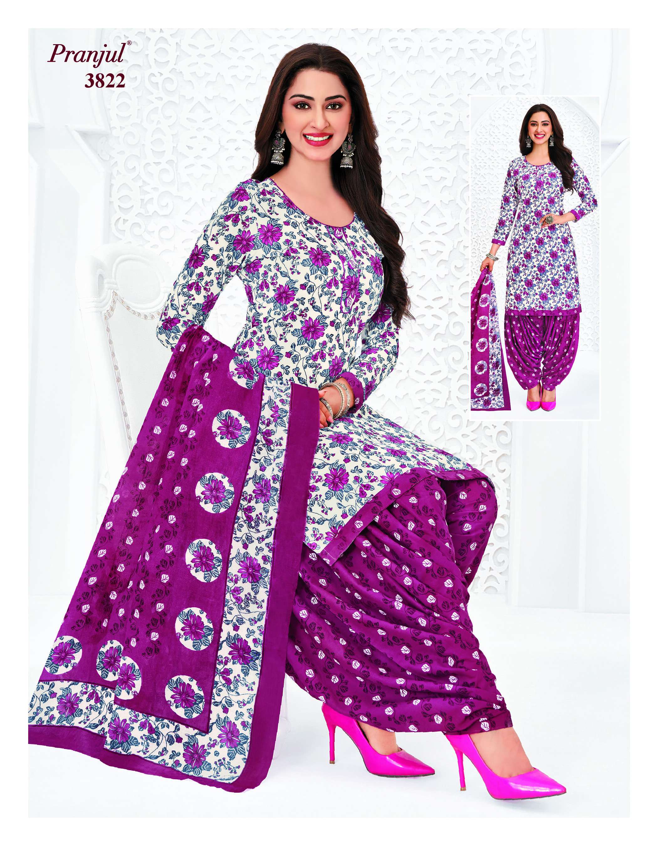 PRANJUL FASHION PRIYANSHI VOL 38 COTTON PRINT PATIALA DRESS