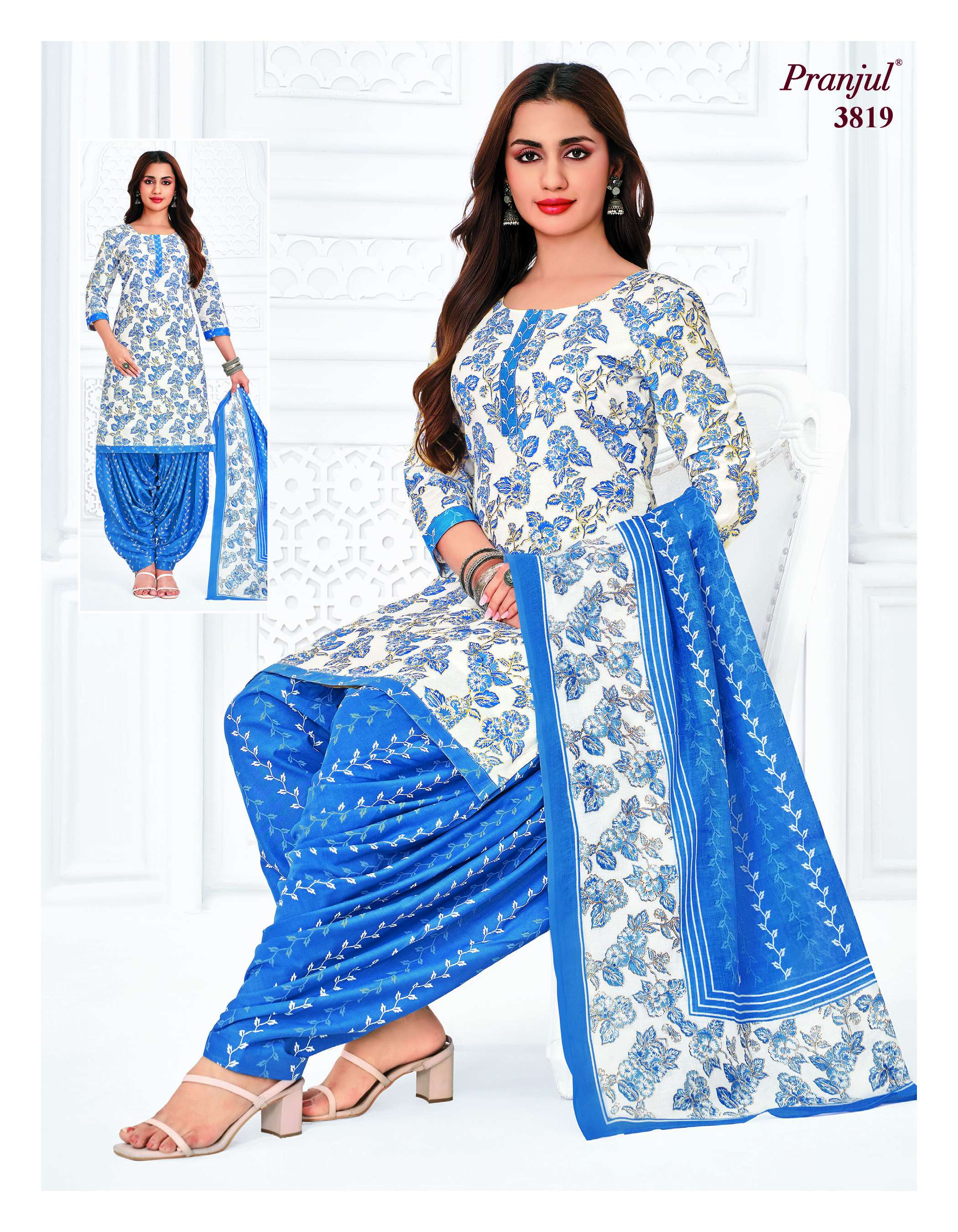 PRANJUL FASHION PRIYANSHI VOL 38 COTTON PRINT PATIALA DRESS