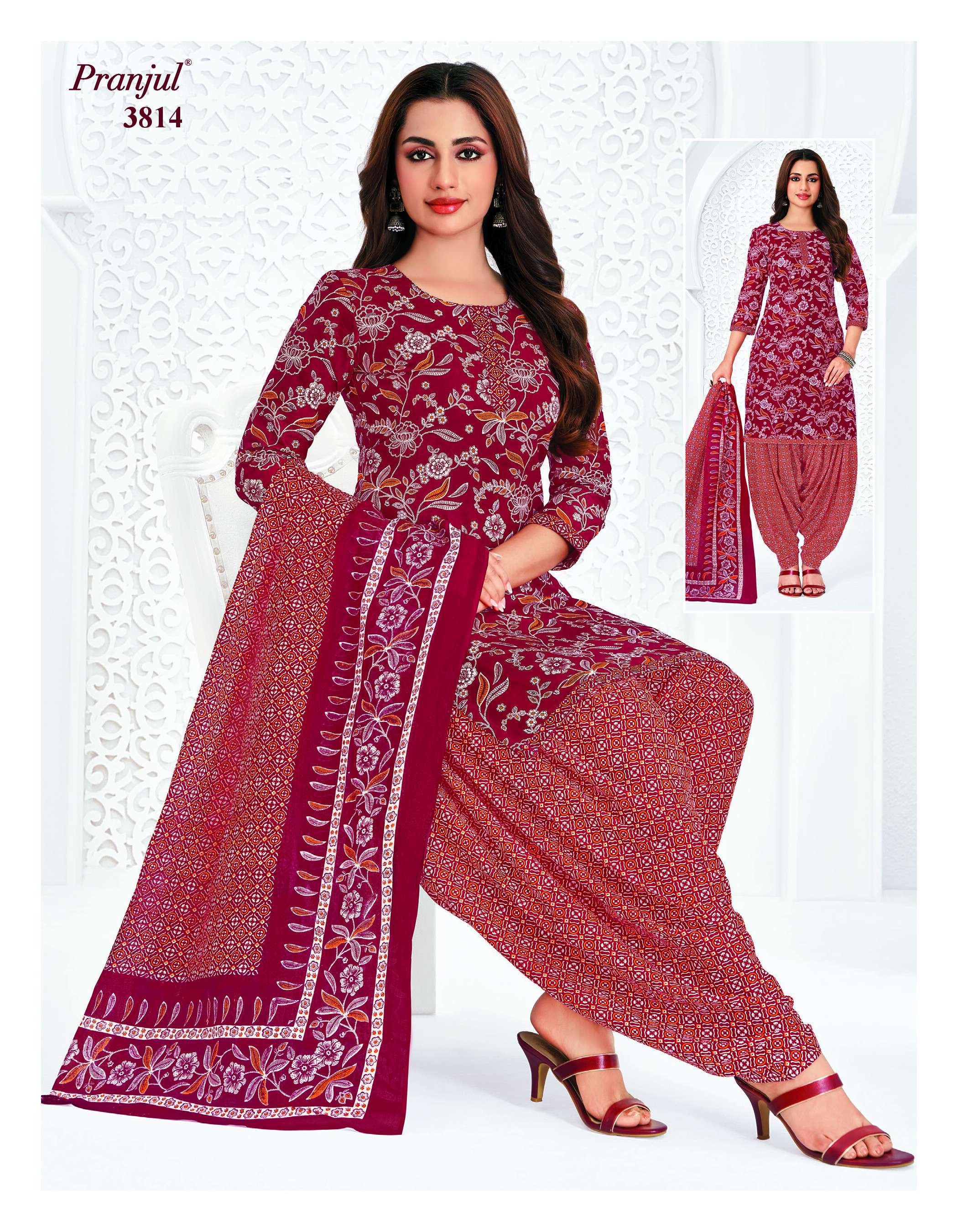 PRANJUL FASHION PRIYANSHI VOL 38 COTTON PRINT PATIALA DRESS