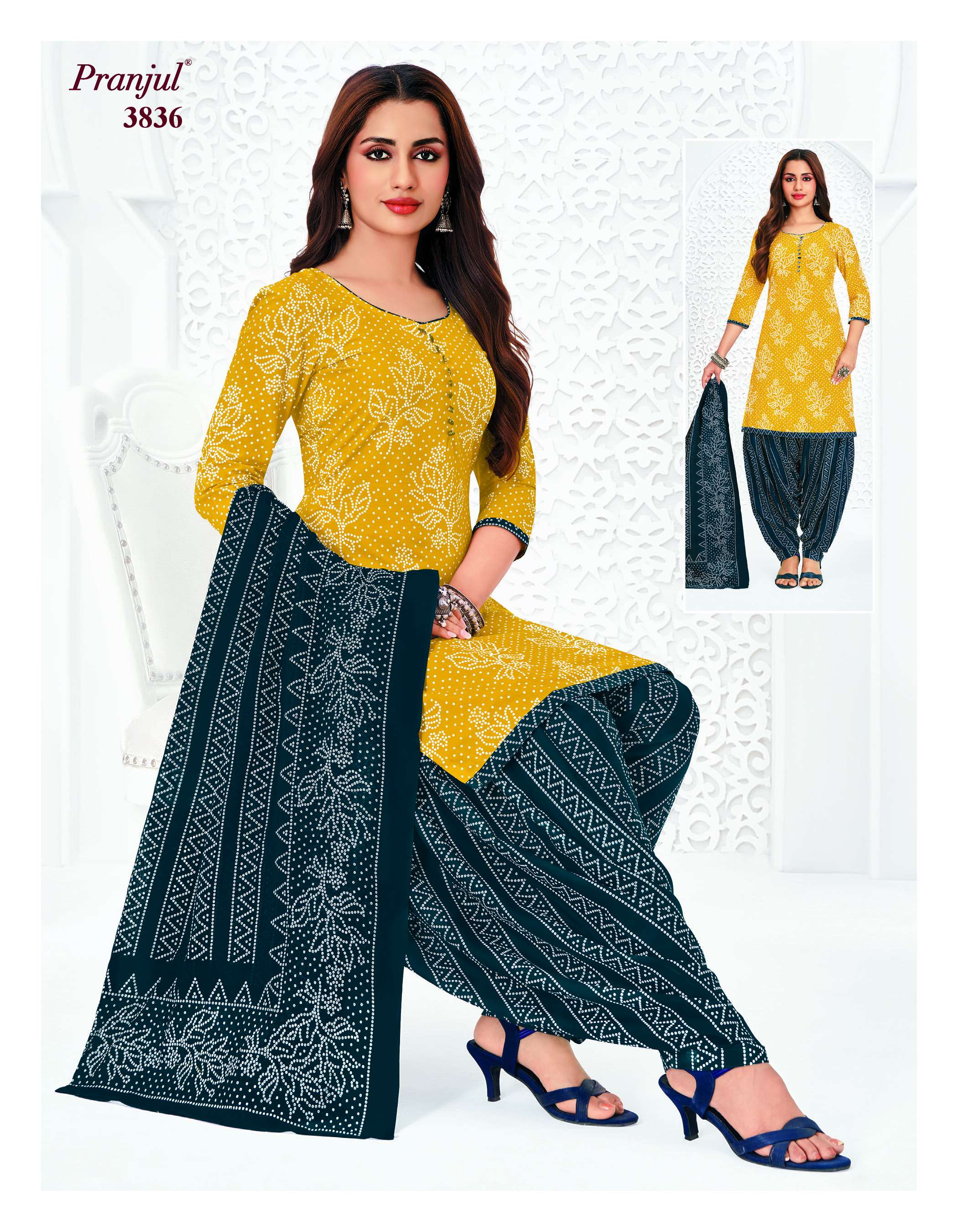 PRANJUL FASHION PRIYANSHI VOL 38 COTTON PRINT PATIALA DRESS