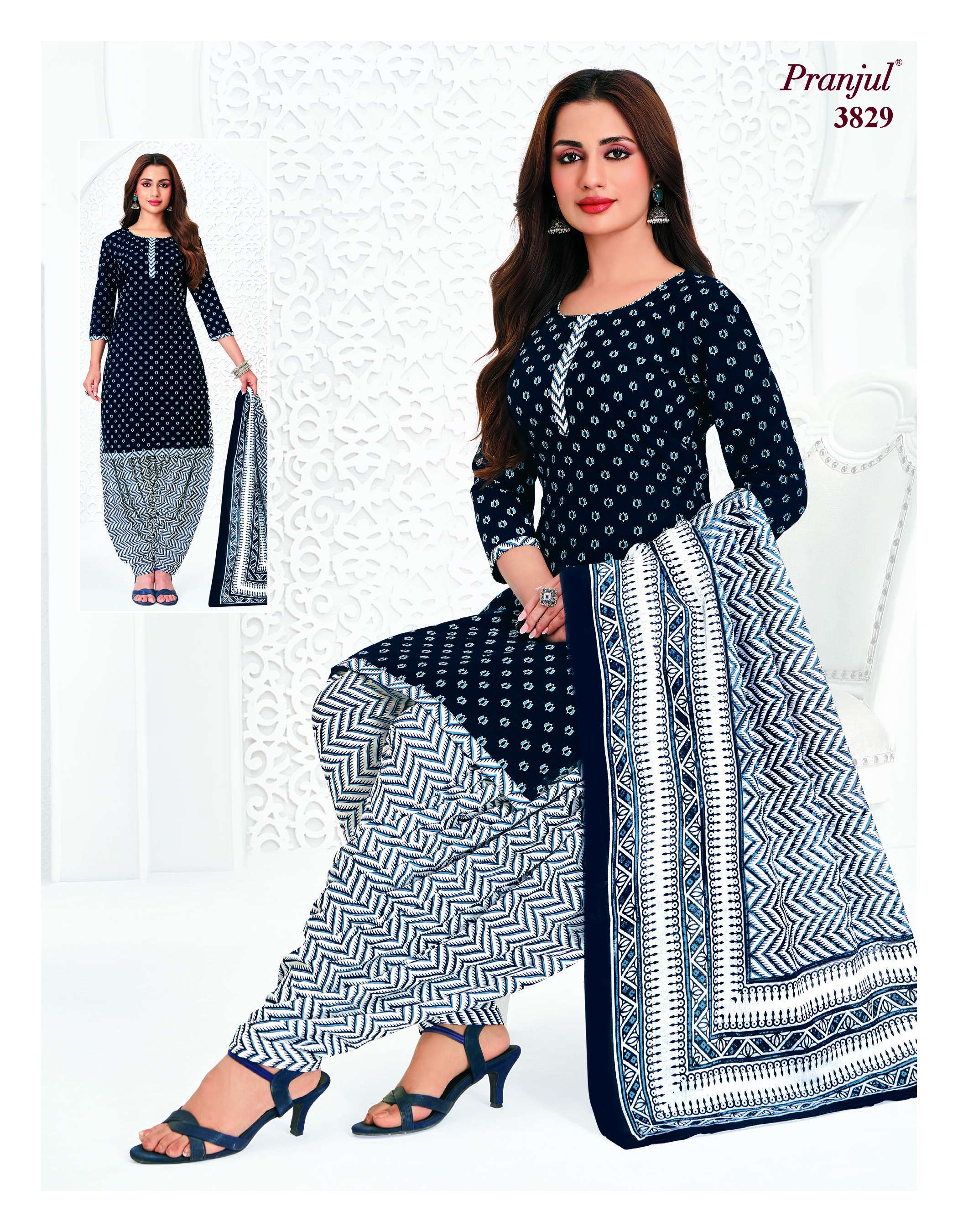 PRANJUL FASHION PRIYANSHI VOL 38 COTTON PRINT PATIALA DRESS