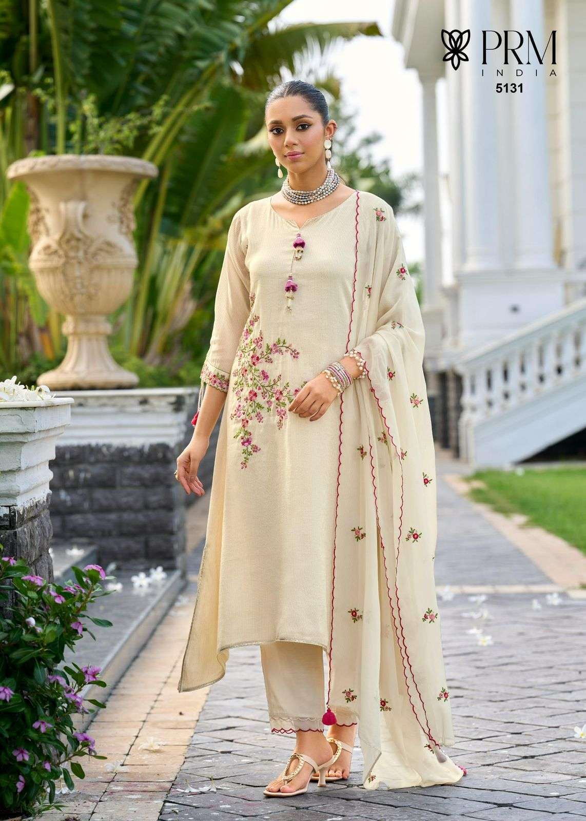 PRM INDIA SAHELI SILK JACQUARD DESIGNER WORK READY MADE LADIES SUIT