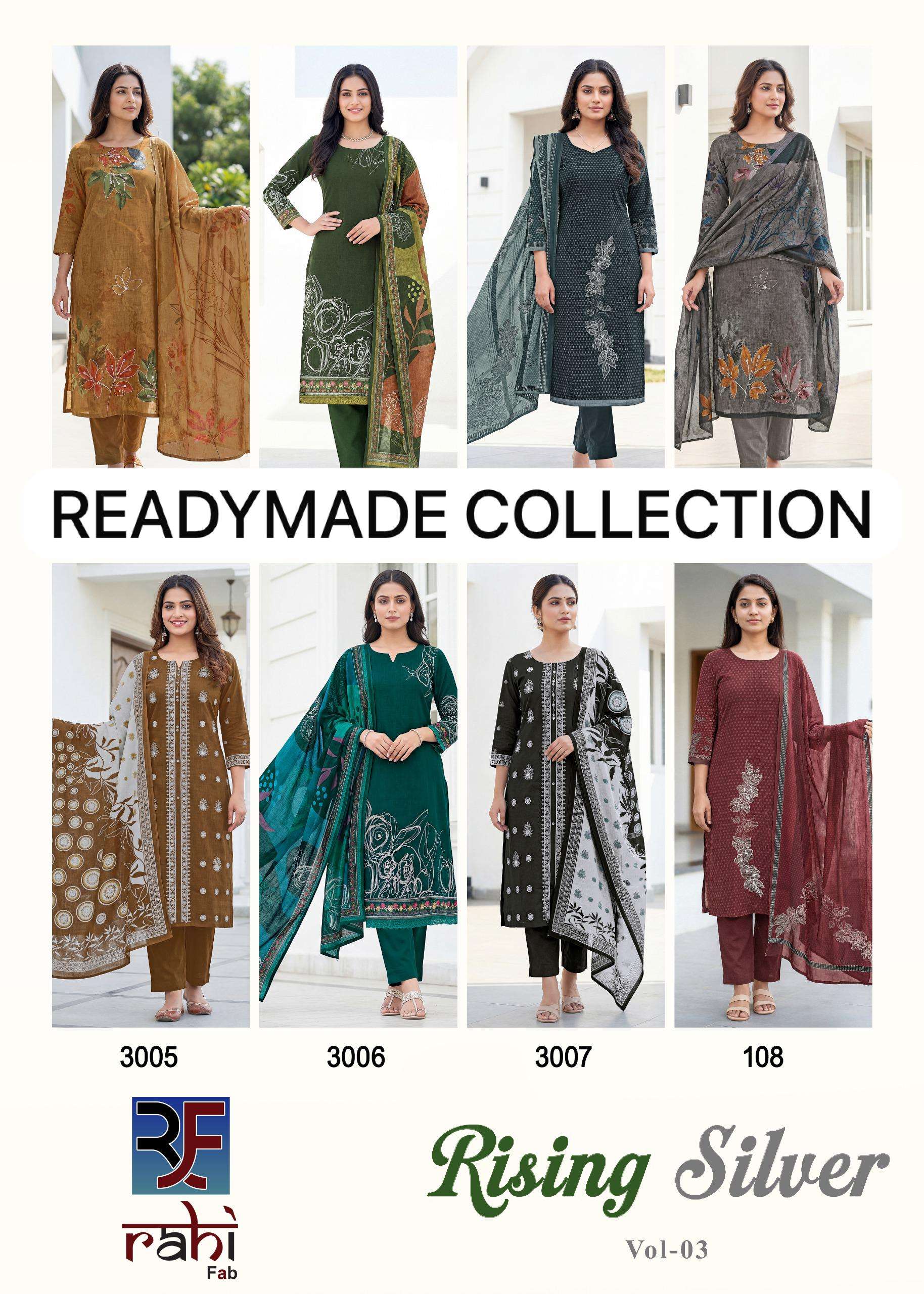 RAHI FAB RISING SILVER VOL 3 READY MADE COLLECTION 