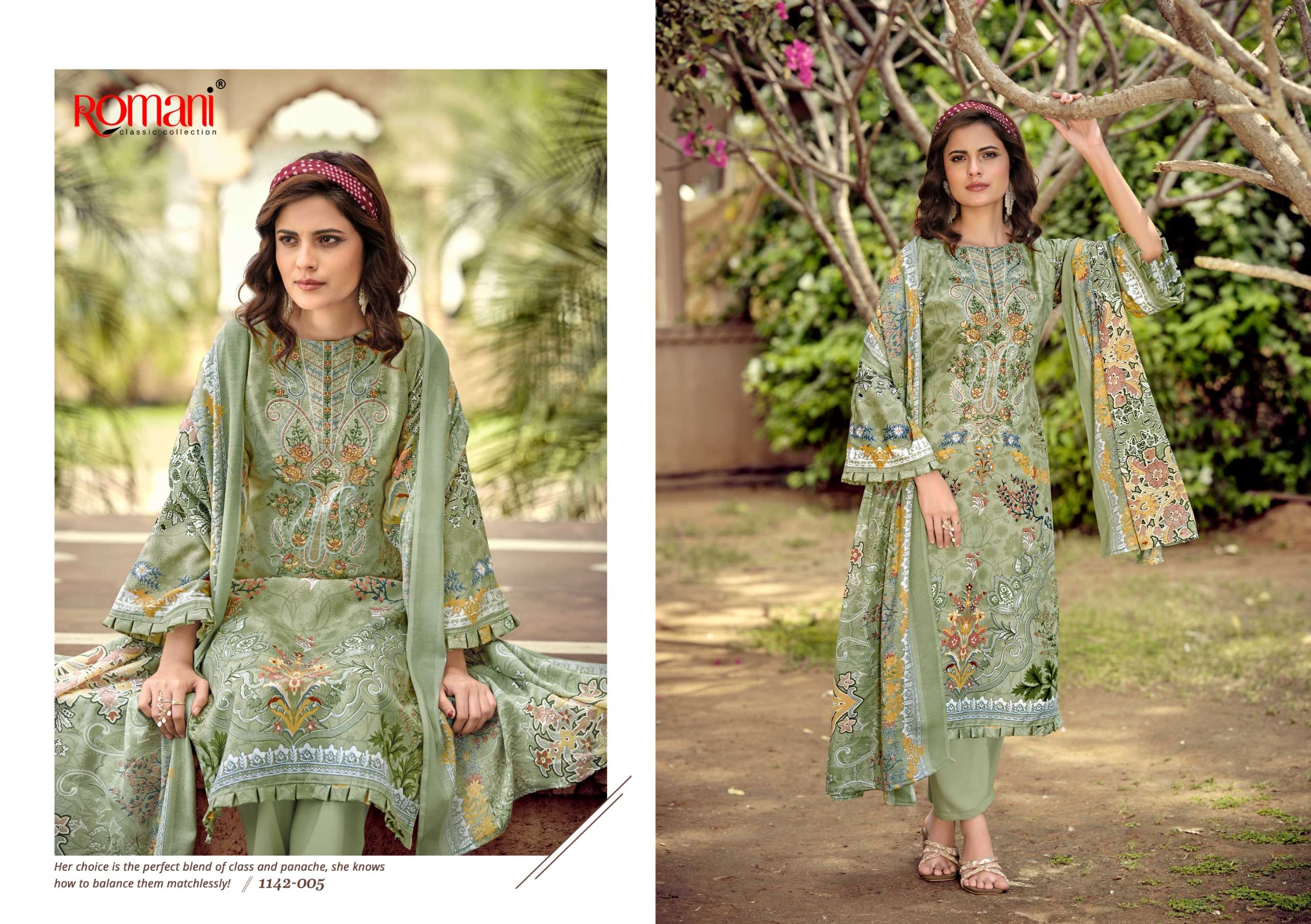 ROMANI AARZU VOL 30 COTTON DIGITAL STYLE PRINT WITH FANCY WORK SUIT