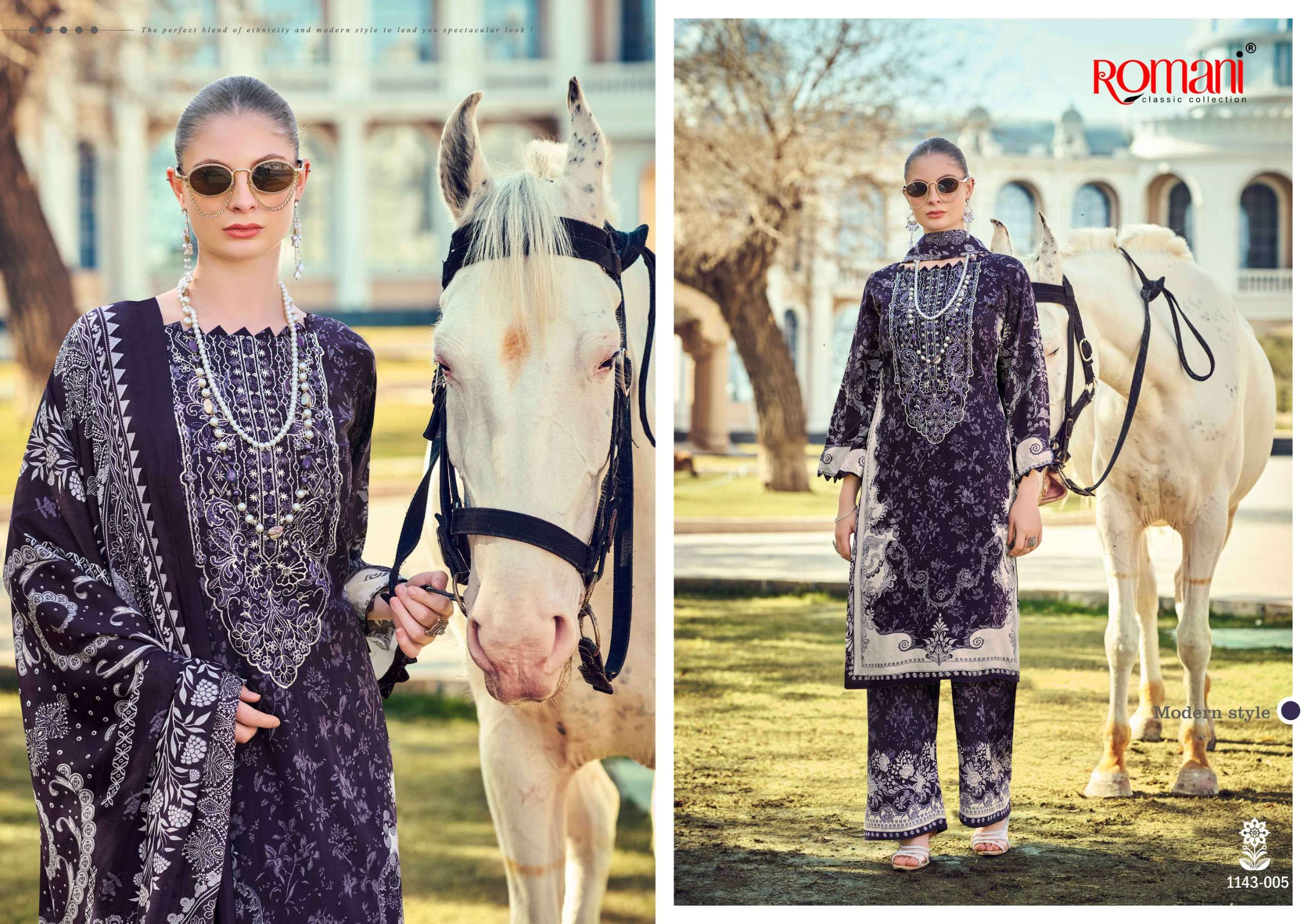 ROMANI MAHIRA VOL 8 COTTON DIGITAL PRINTS WITH FANCY WORK SUIT