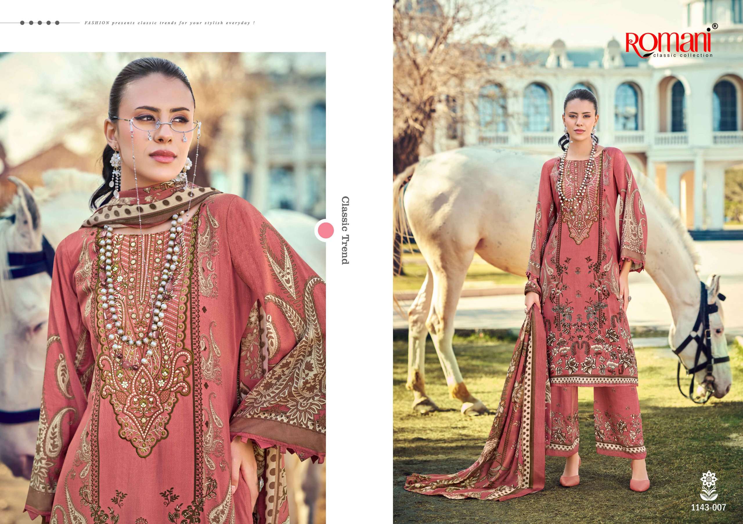 ROMANI MAHIRA VOL 8 COTTON DIGITAL PRINTS WITH FANCY WORK SUIT