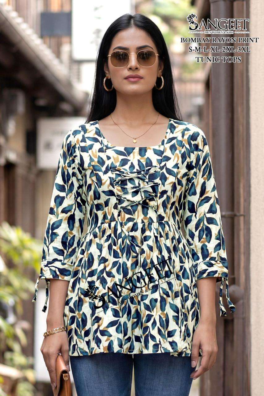 SANGEET PIK AND CHOOSE DESIGN VOL 1 RAYON PRINT FANCY SUMMER WEAR TOP