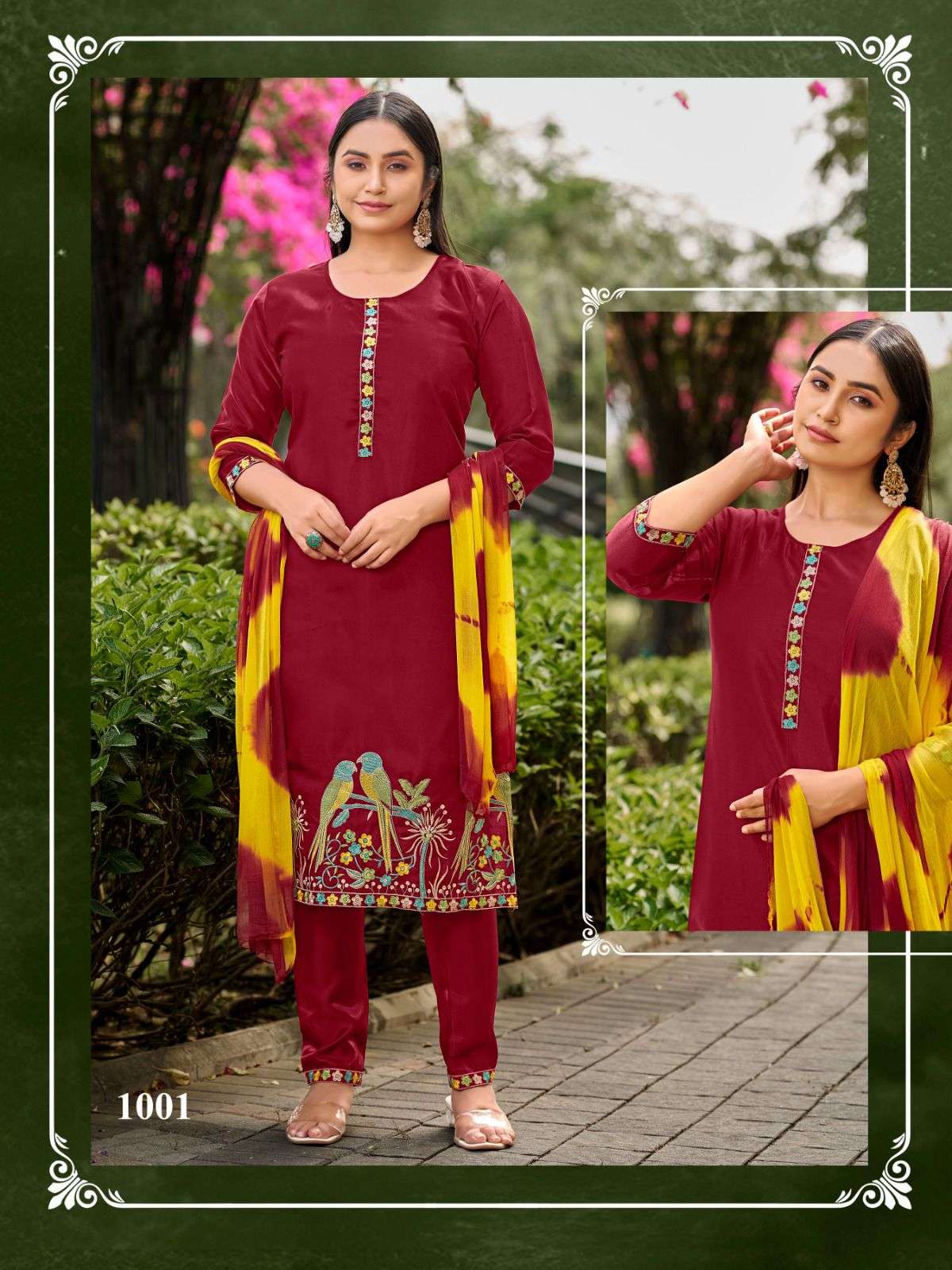 SANKHESWER IMPEX AAMAAL VOL 1 SILK FANCY WORK LADIES 3PCS SET COLLECTION 