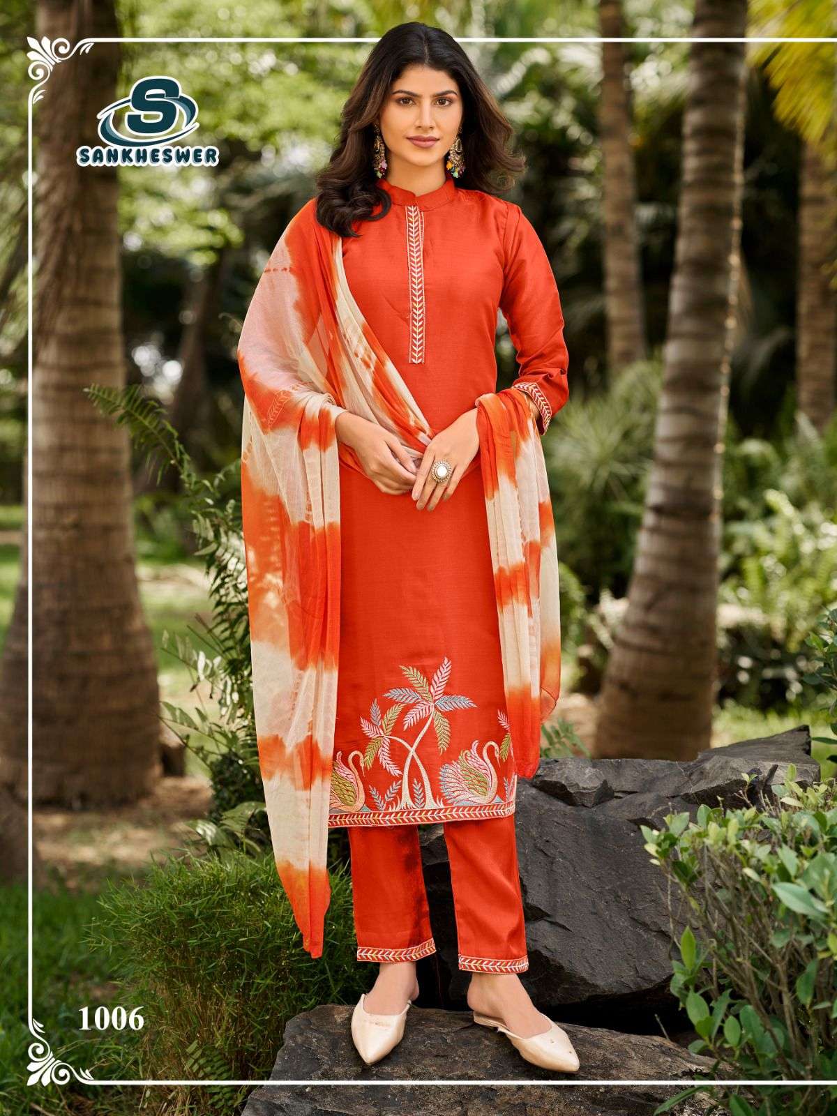 SANKHESWER IMPEX AAMAAL VOL 1 SILK FANCY WORK LADIES 3PCS SET COLLECTION 