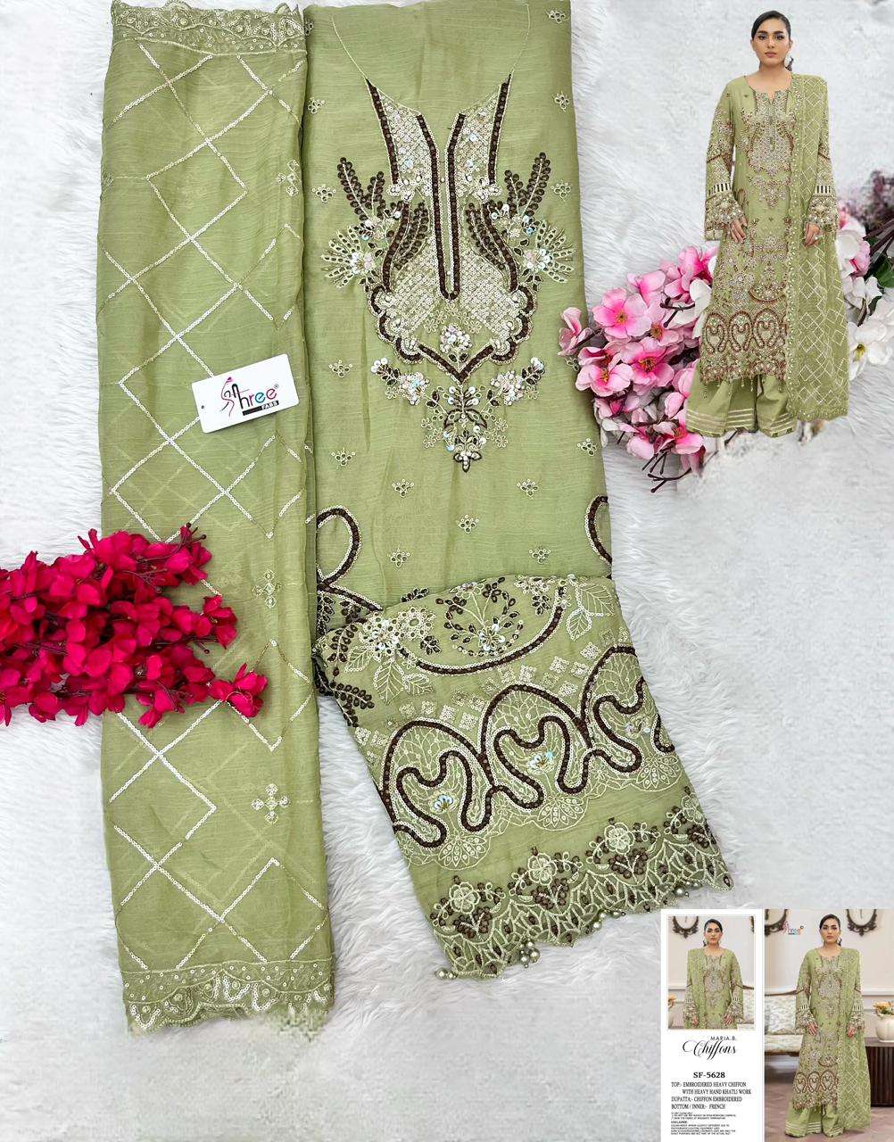 SHEREE FABS SF 5628 CHIFFON HEAVY EMBROIDERED DESIGNER PAKISTANI SUIT