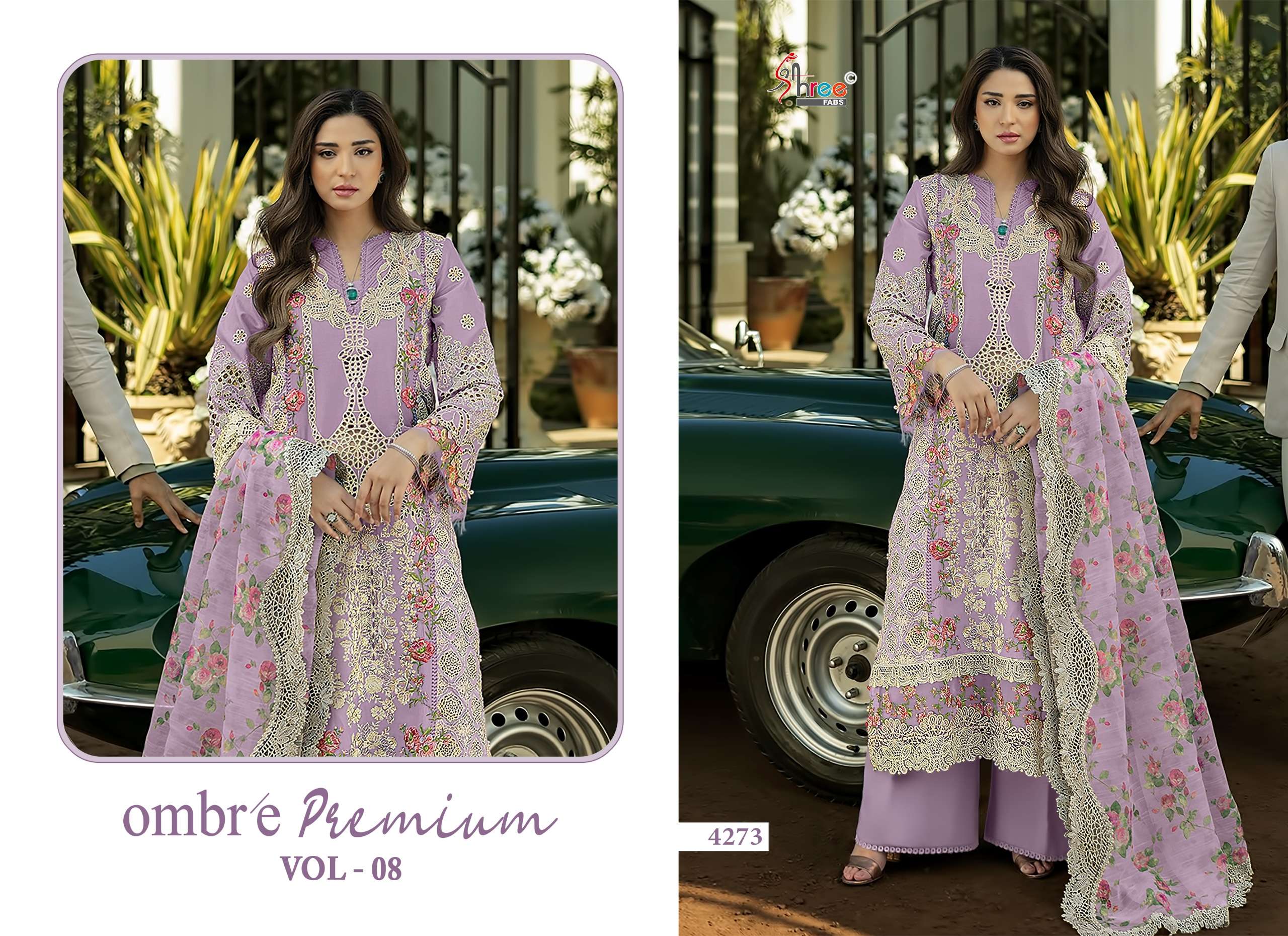 SHREE FABS OMBRE PREMIUM VOL 8 COTTON HEAVY EMBROIDERY DESIGNER SUIT