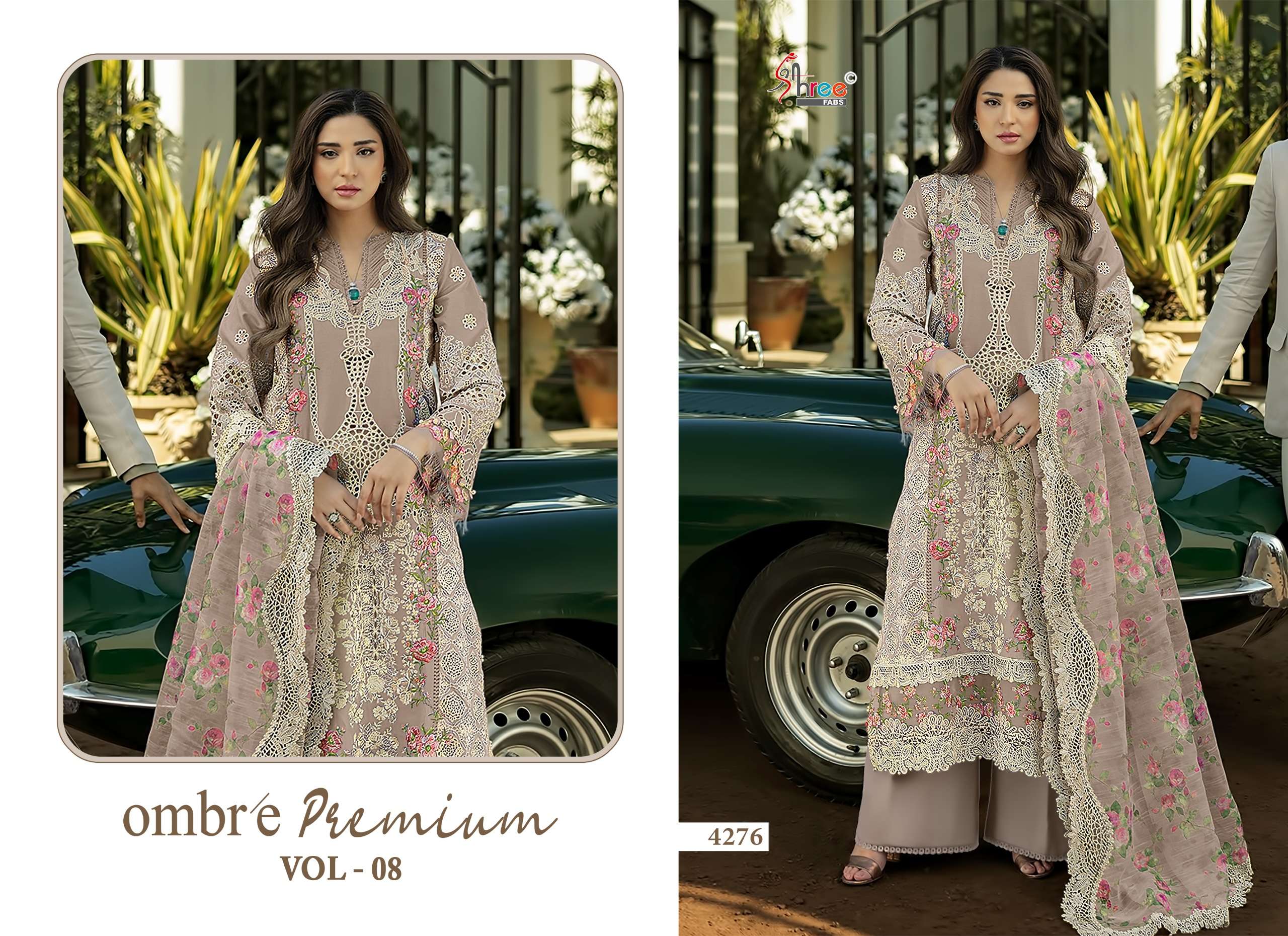 SHREE FABS OMBRE PREMIUM VOL 8 COTTON HEAVY EMBROIDERY DESIGNER SUIT