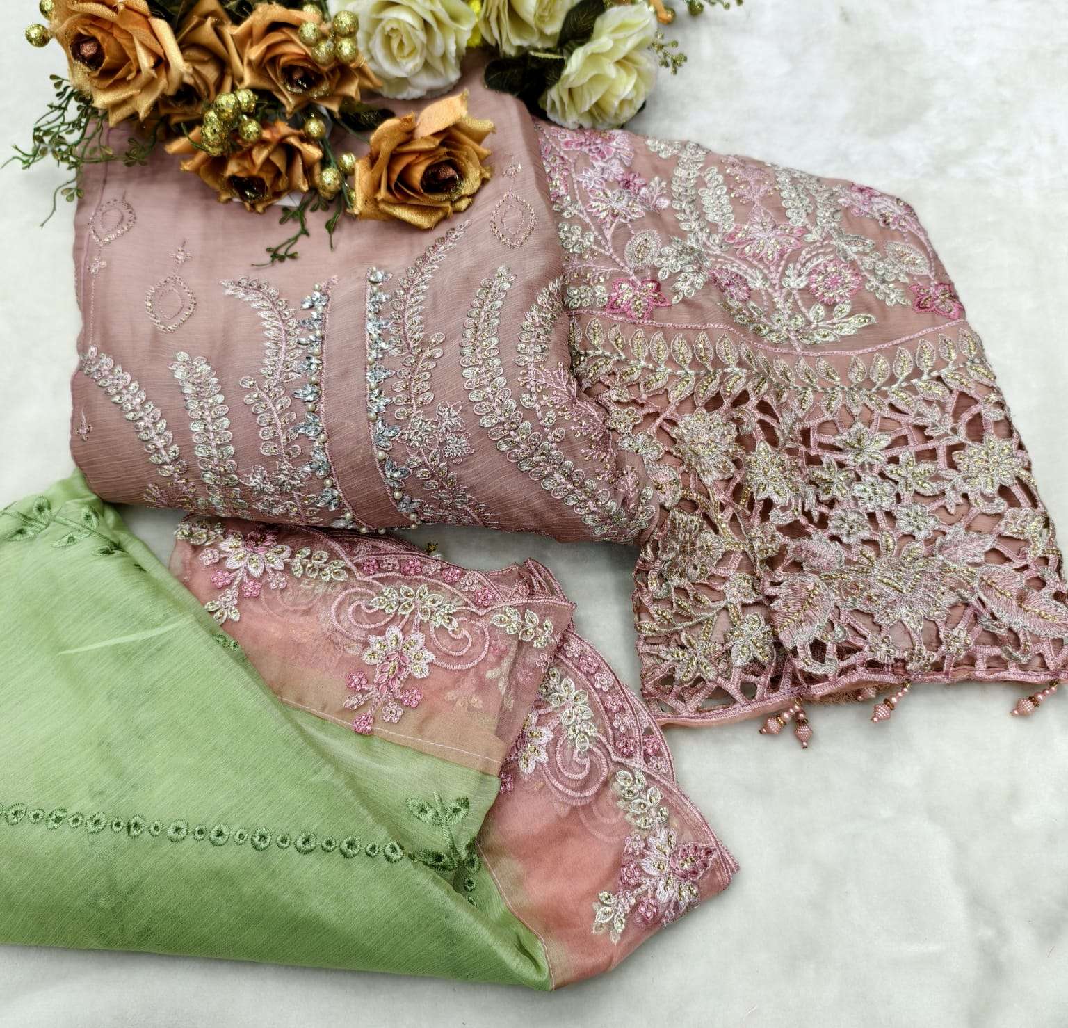 SHREE FABS SF 5539 CHIFFON HEAVY EMBROIDERY DESIGNER SUIT