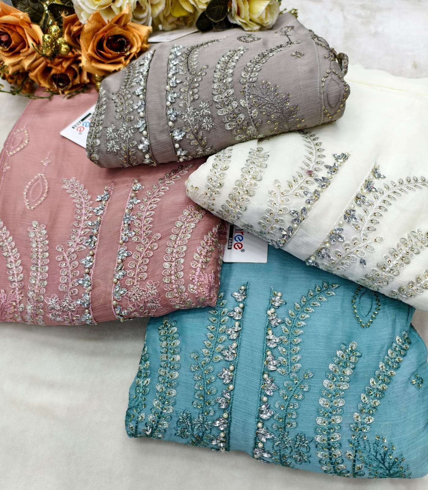 SHREE FABS SF 5539 CHIFFON HEAVY EMBROIDERY DESIGNER SUIT