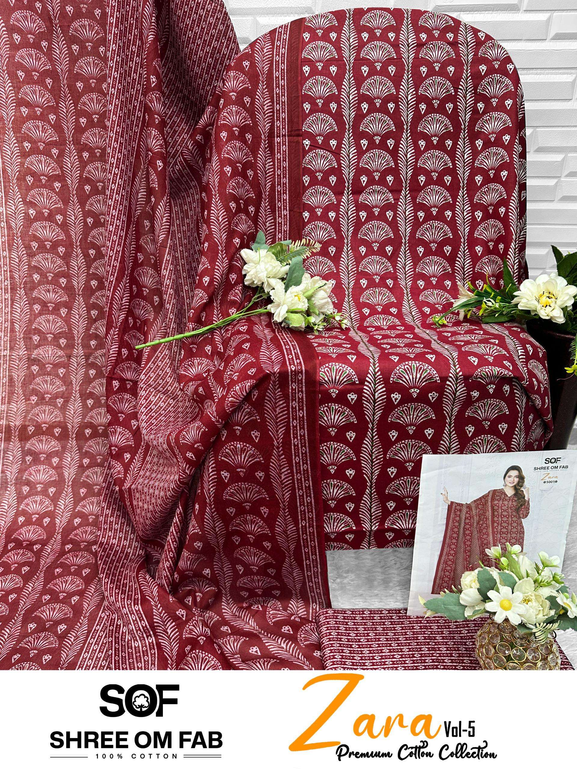 SHREE OM FAB ZARA VOL 5 COTTON PRINTED LADIES SALWAR SUIT