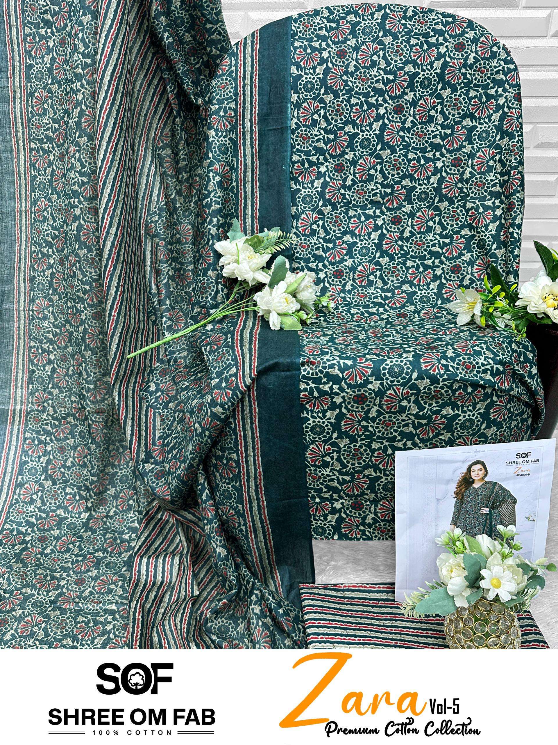 SHREE OM FAB ZARA VOL 5 COTTON PRINTED LADIES SALWAR SUIT