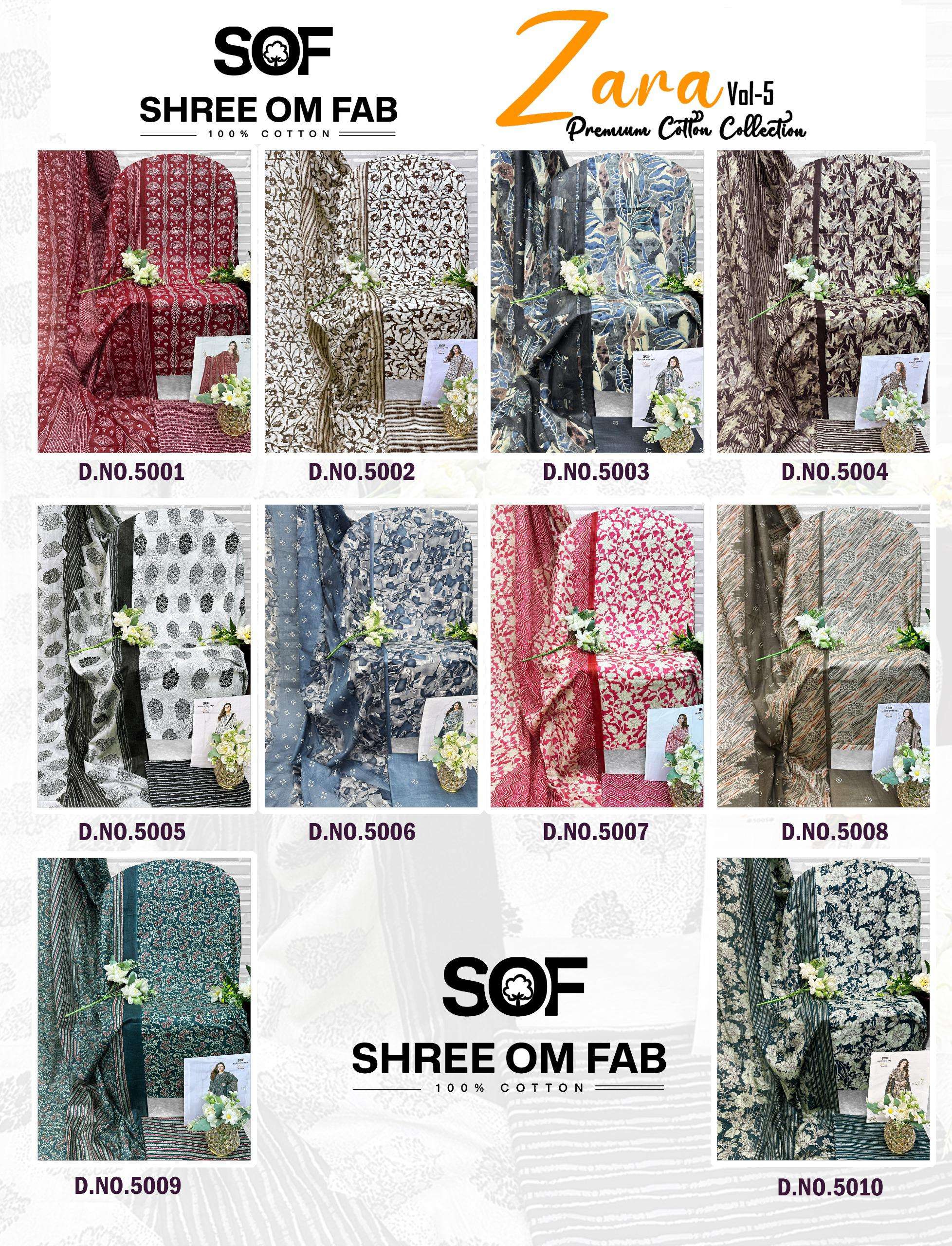 SHREE OM FAB ZARA VOL 5 COTTON PRINTED LADIES SALWAR SUIT
