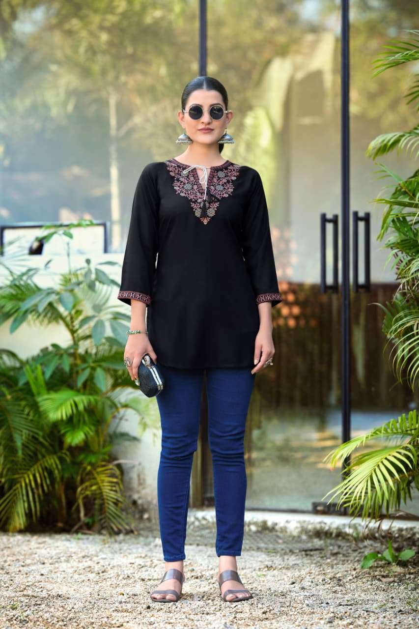 TIPS AND TOPS TWINKLE RAYON FANCY SUMMER WEAR LADIES TOP