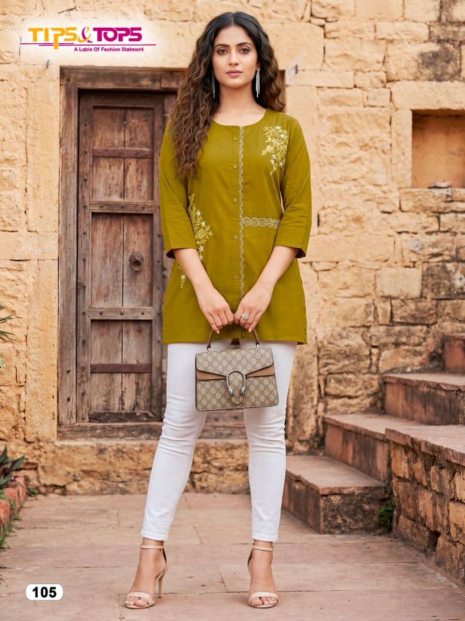 TIPS AND TOPS VIANA COTTON FANCY WESTERN WEAR LADIES TOP
