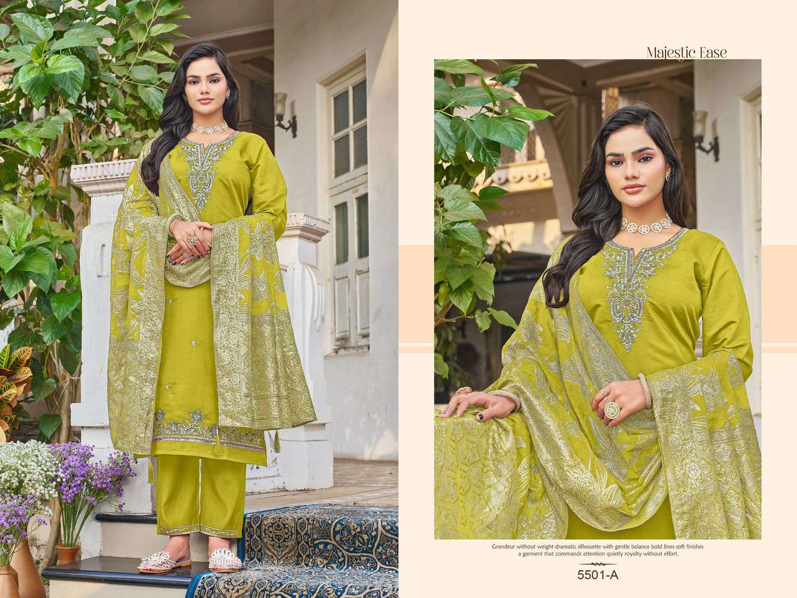 VAMIKA PADMINI VISCOSE SILK HAND WORK DESIGNER READY MADE LADIES SUIT
