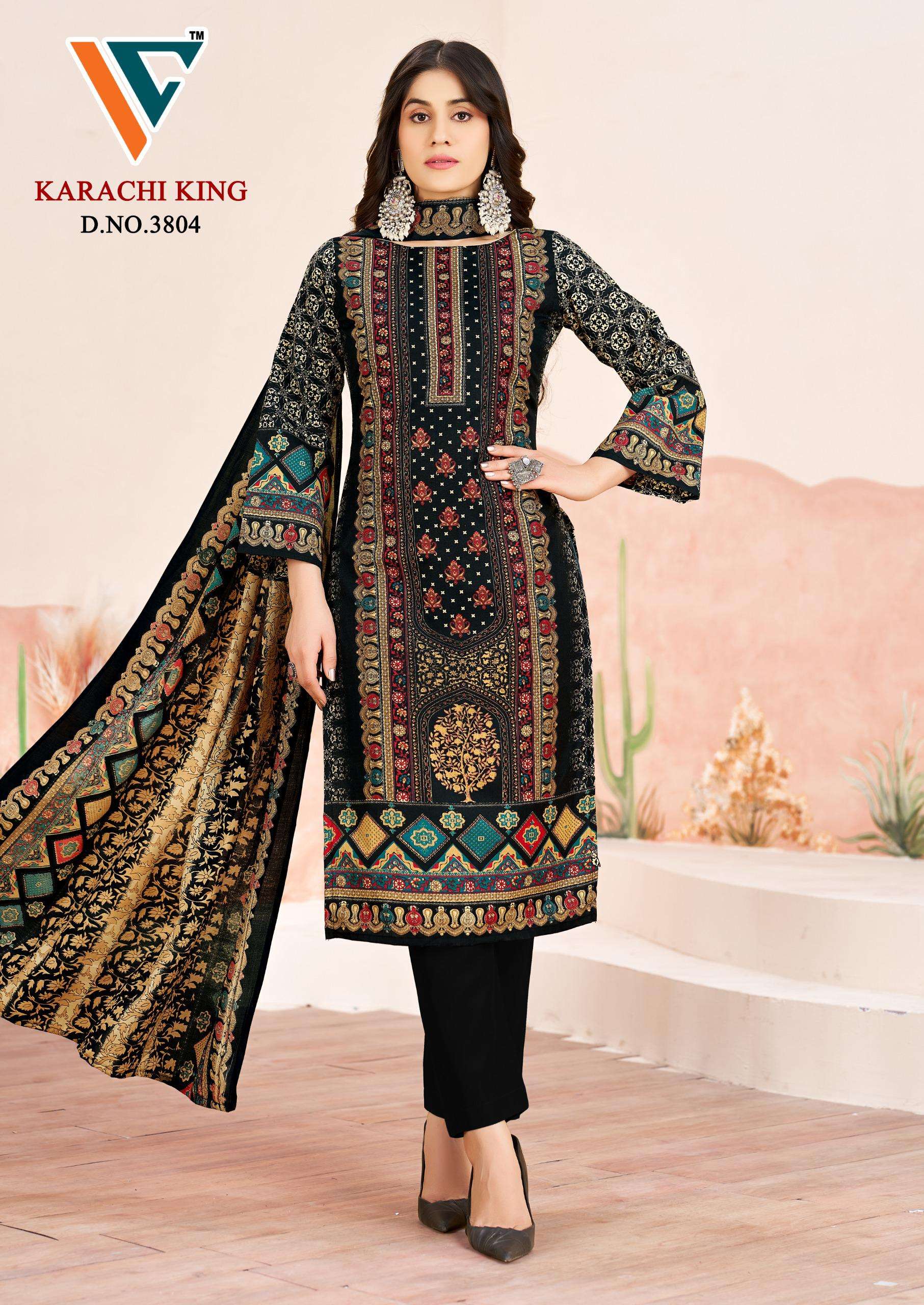 VANDANA CREATION KARACHI KING VOL 38 COTTON DIGITAL PRINT SALWAR SUIT